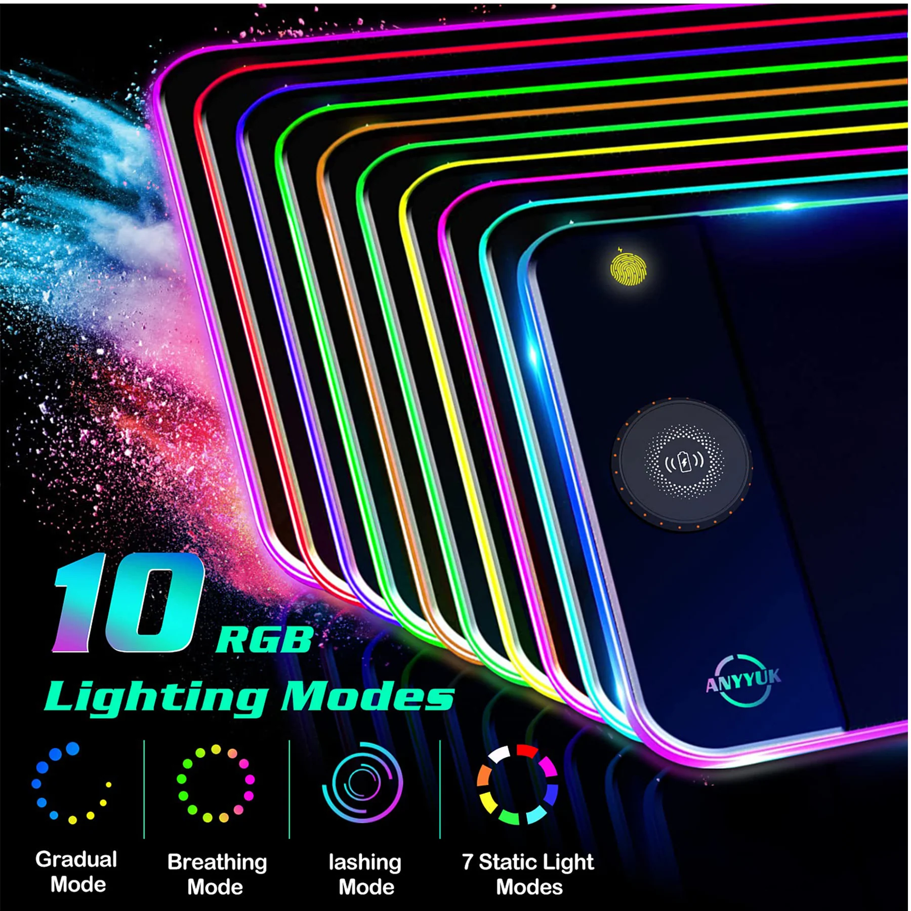 RGB LED Rechargeable Extra Large Mouse Pad