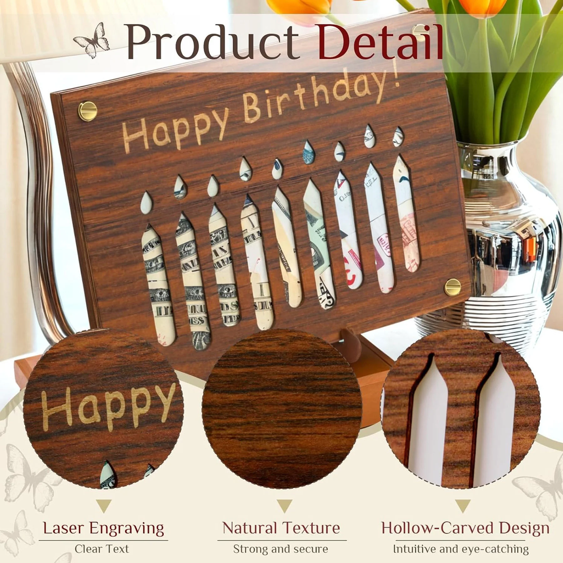 Wooden Birthday Table Decor