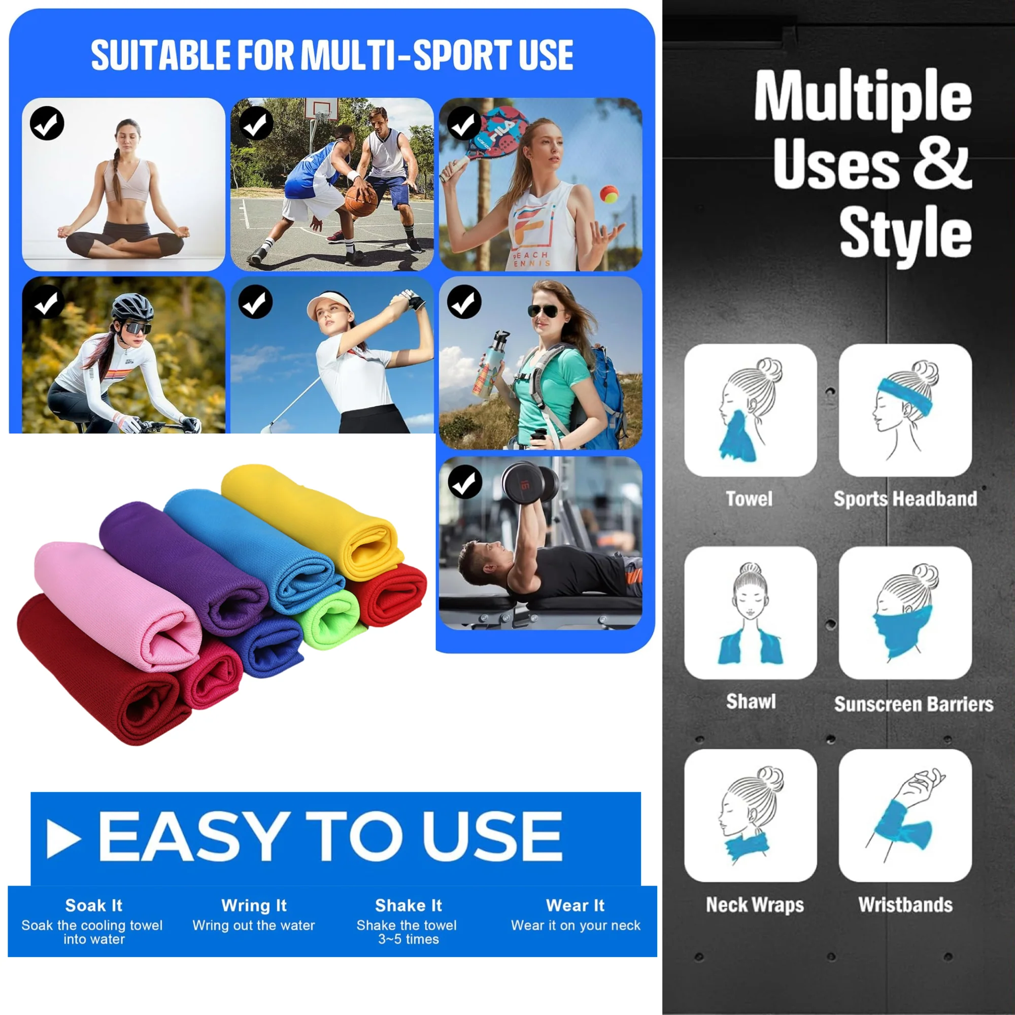 Lightweight Cooling Towel Minimum Order Quantity 25 Pcs