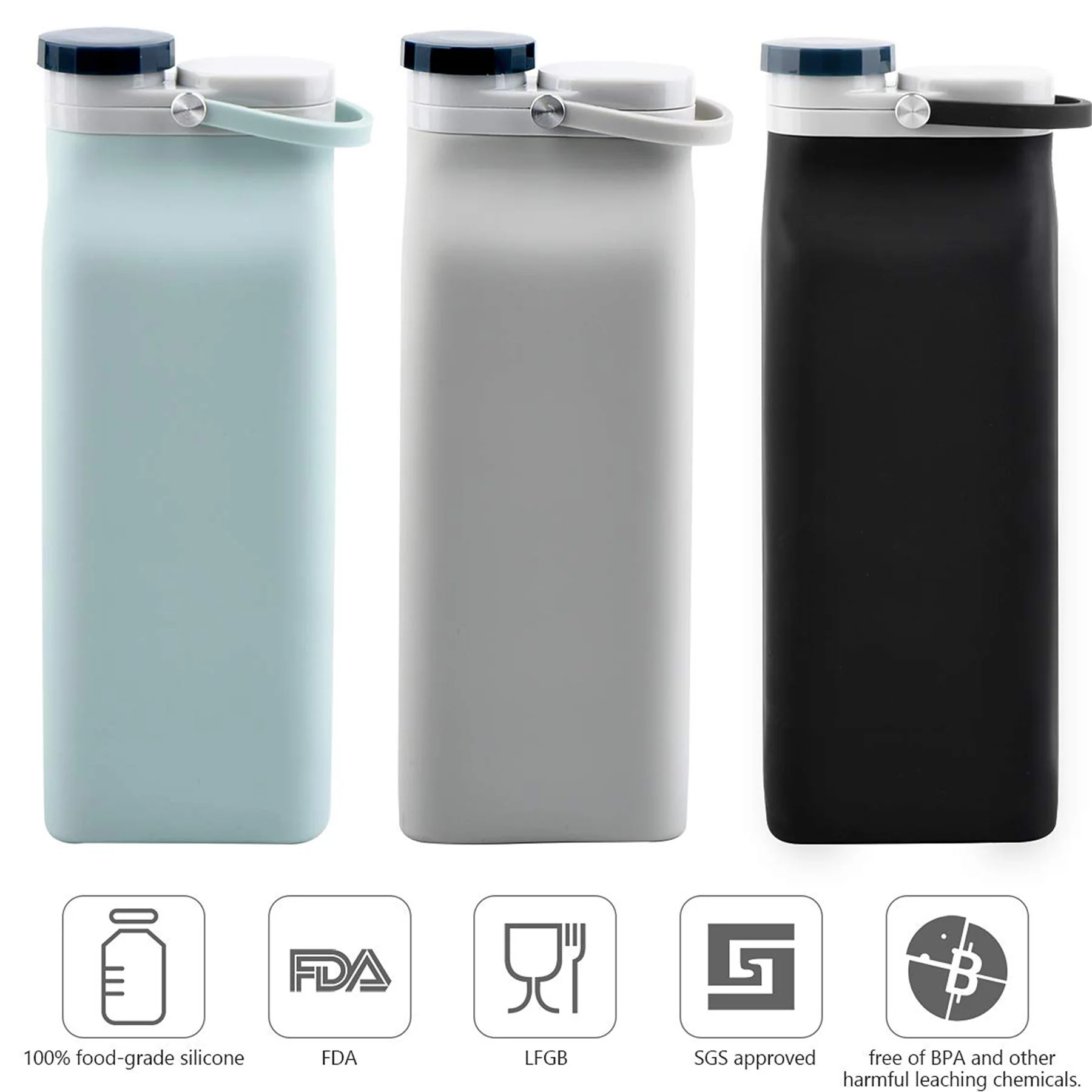 20Oz Collapsible Water Bottle Bpa Free