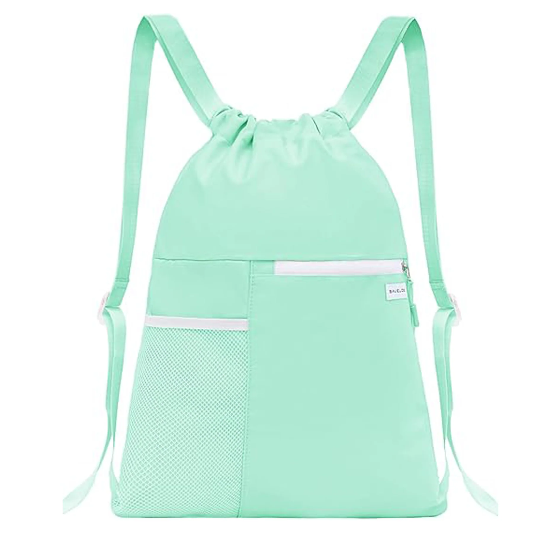 Drawstring Backpack With Mesh Pocket