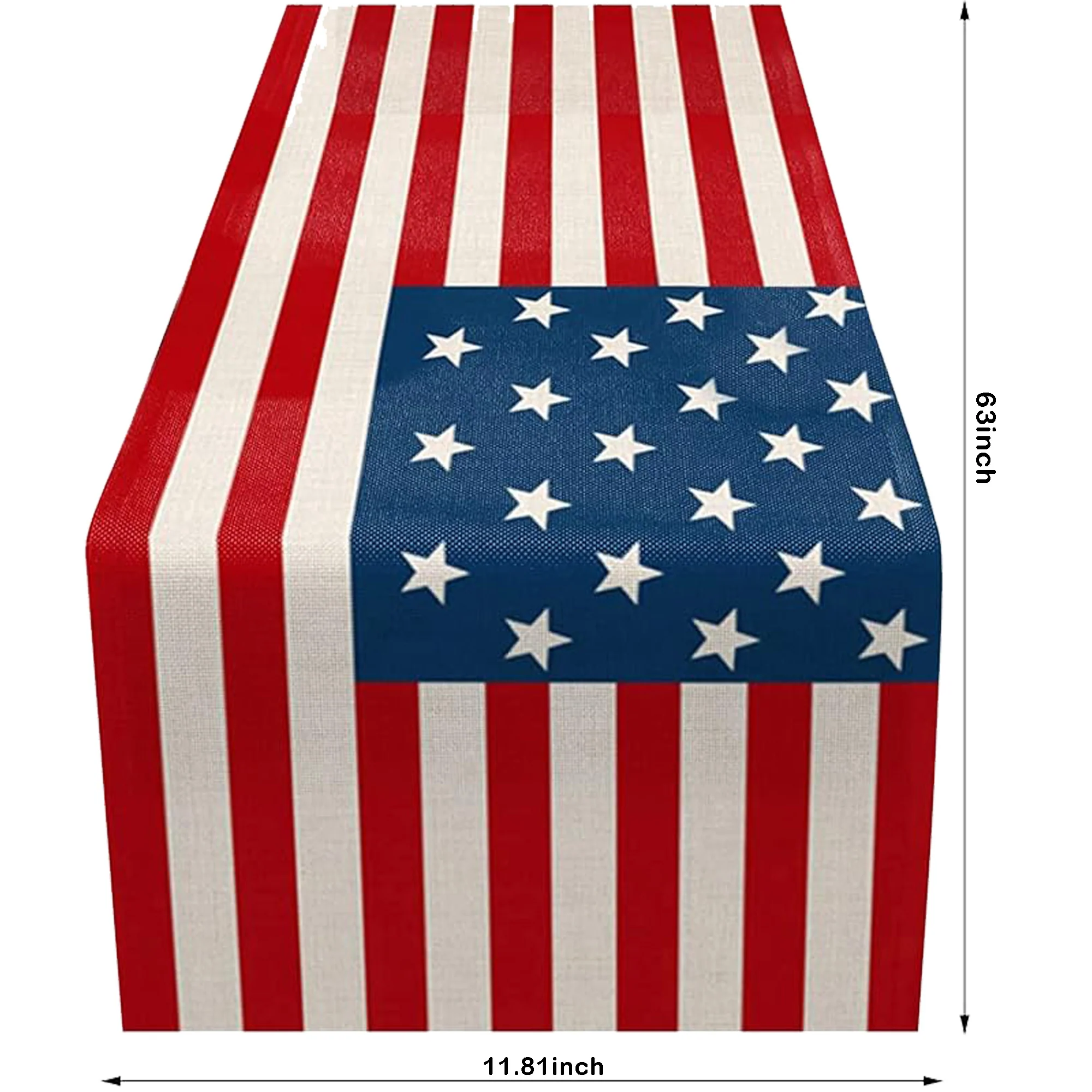 Decor Tablecloth Full Color Imprint Linen Table Runner