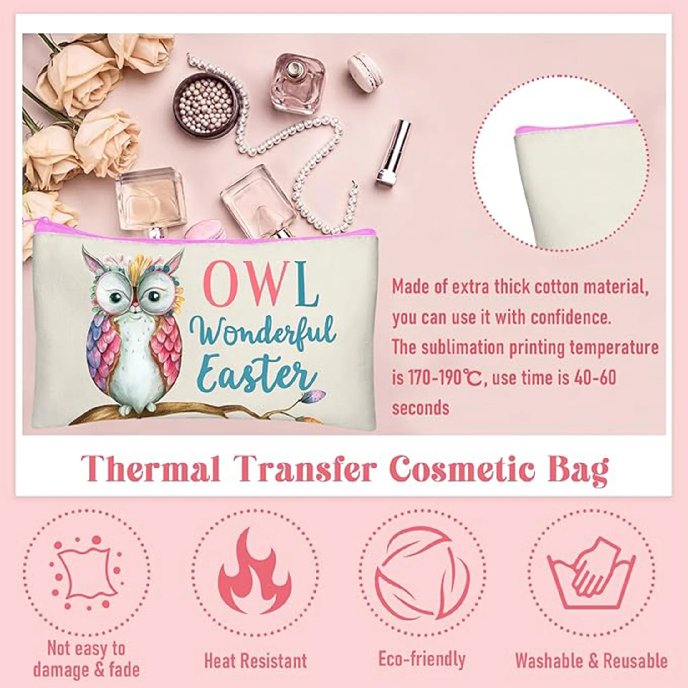 Makeup And Pencils Canvas Zipper Pouch