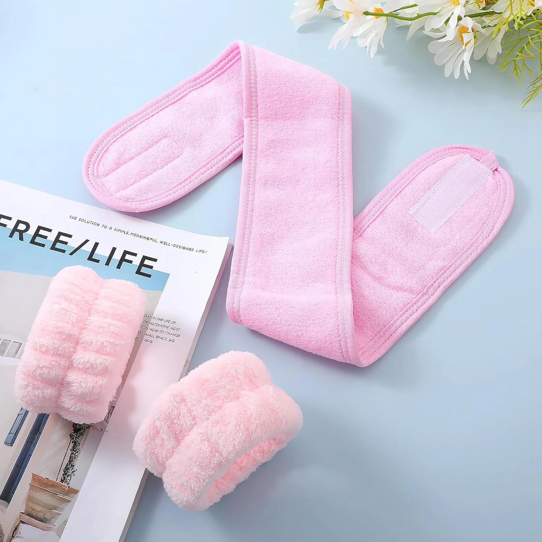 3-Piece Spa Headband Face Wash Bracelet Set