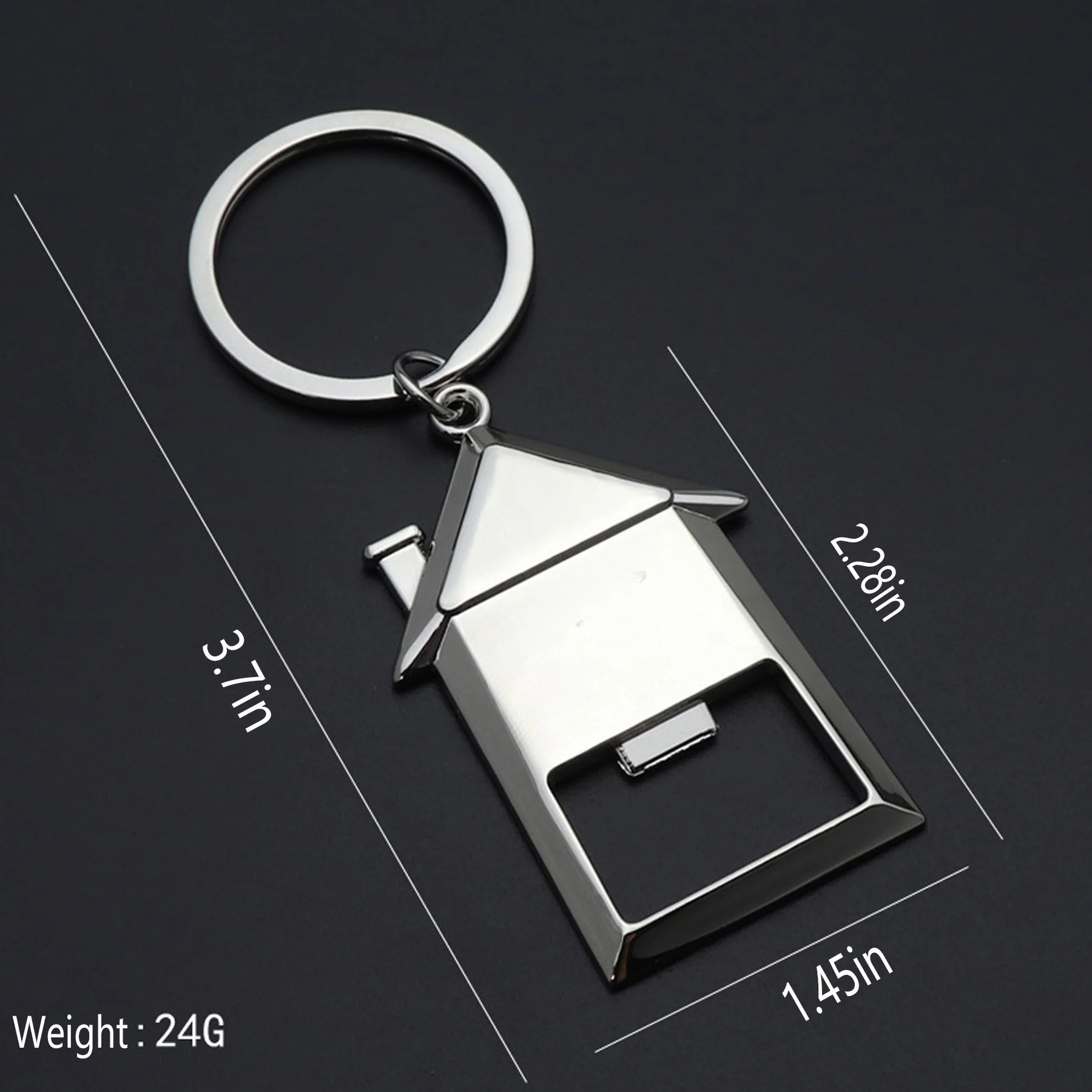 House Shaped Bottle Opener Keychain