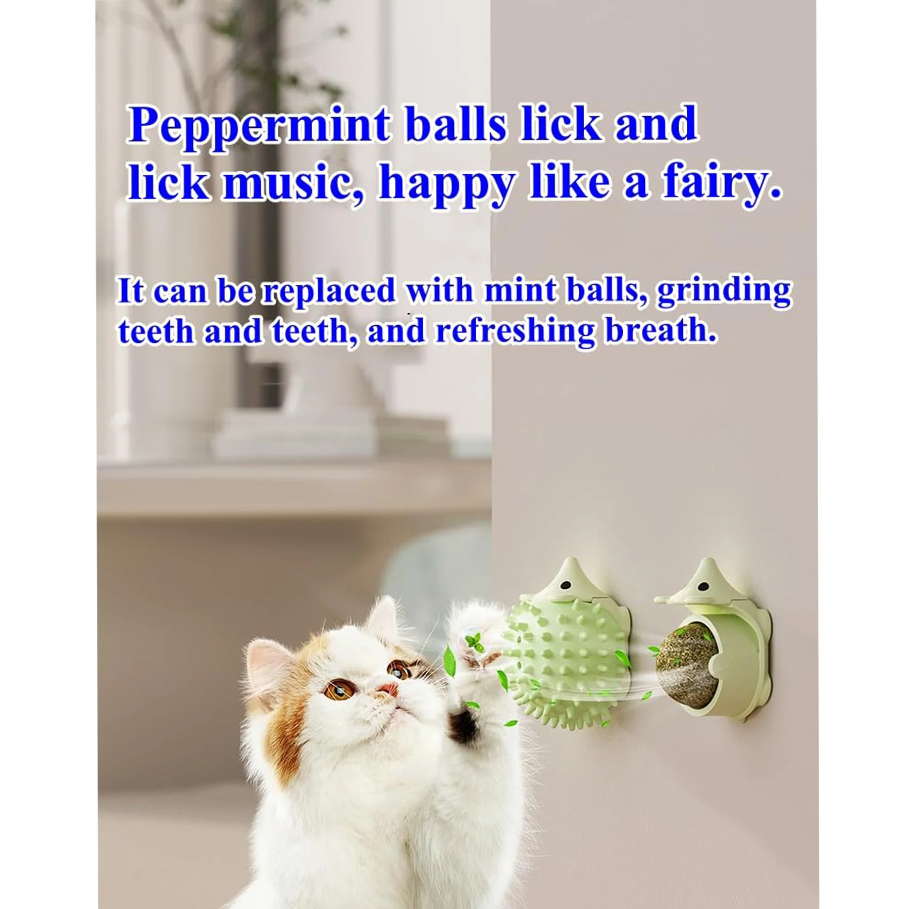 Cat Licking Catnip Ball Toy