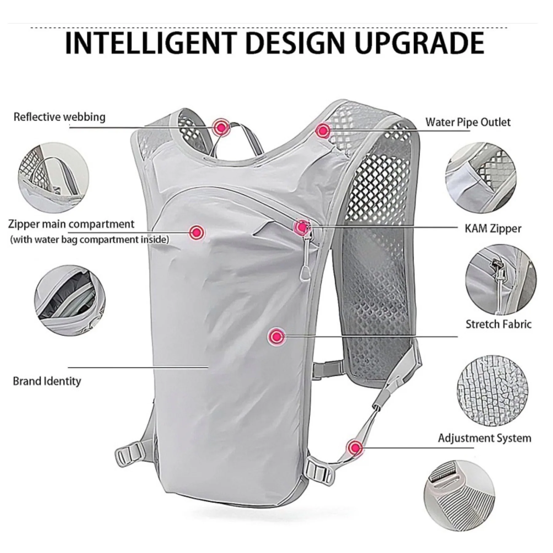 Running Hydration Vest Lightweight Breathable Sports Gear
