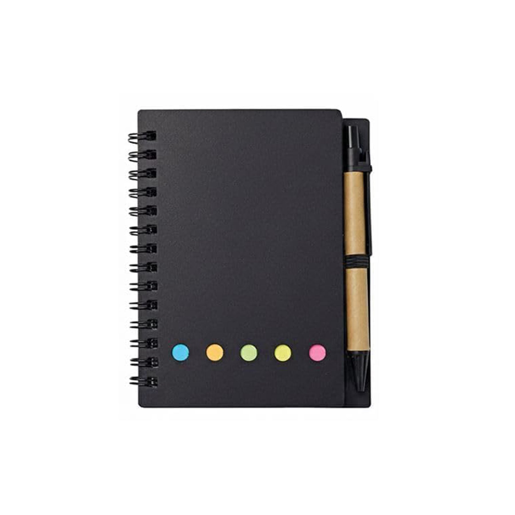 Spiral-Bound Pocket Notebook With Pen Holder
