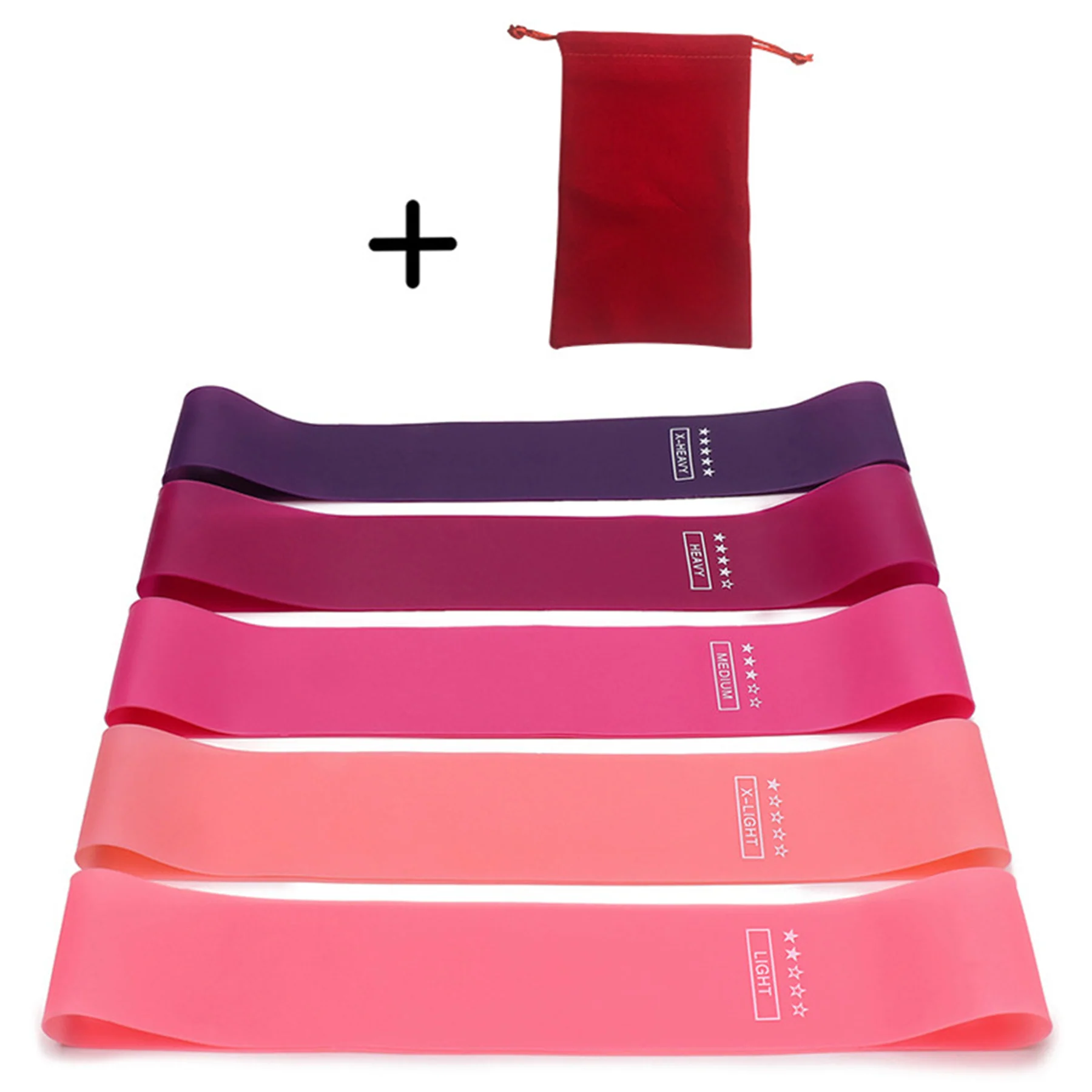 Home Resistance Ring Fitness Stretch Bands 5-Piece Set