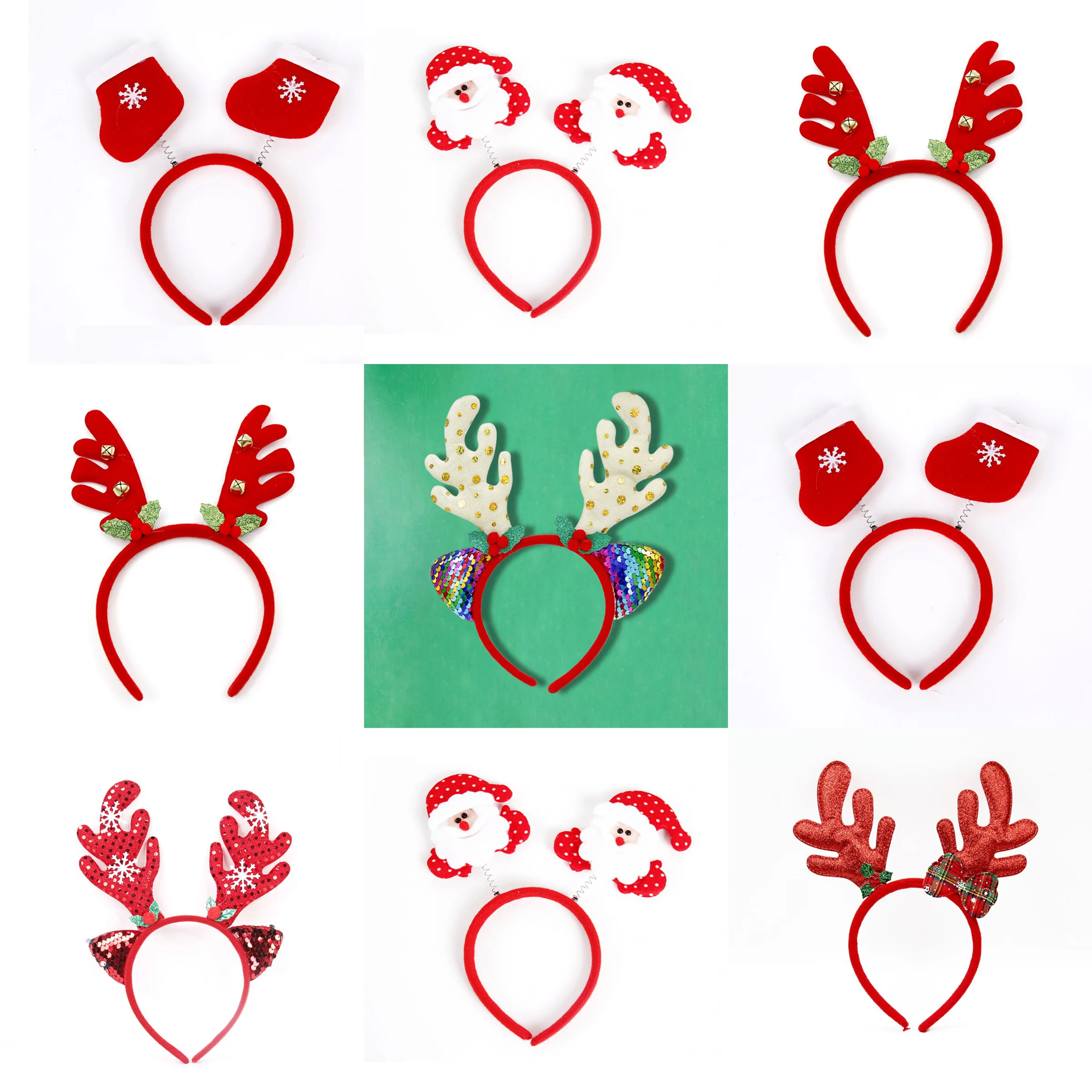 Christmas Headbands Sequins Xmas Headwear