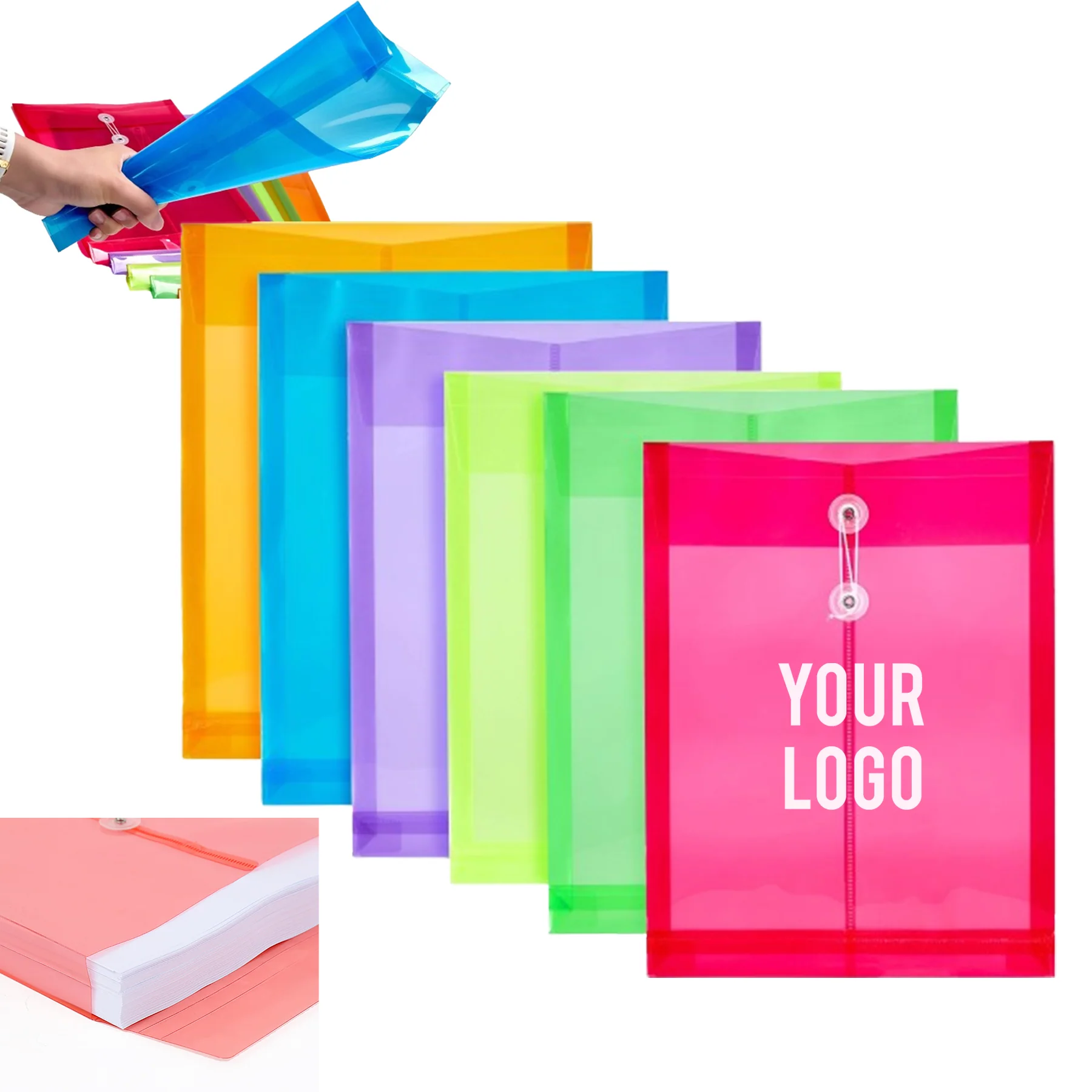 Plastic Poly Envelopes Files Document Folders Letter A4 Size