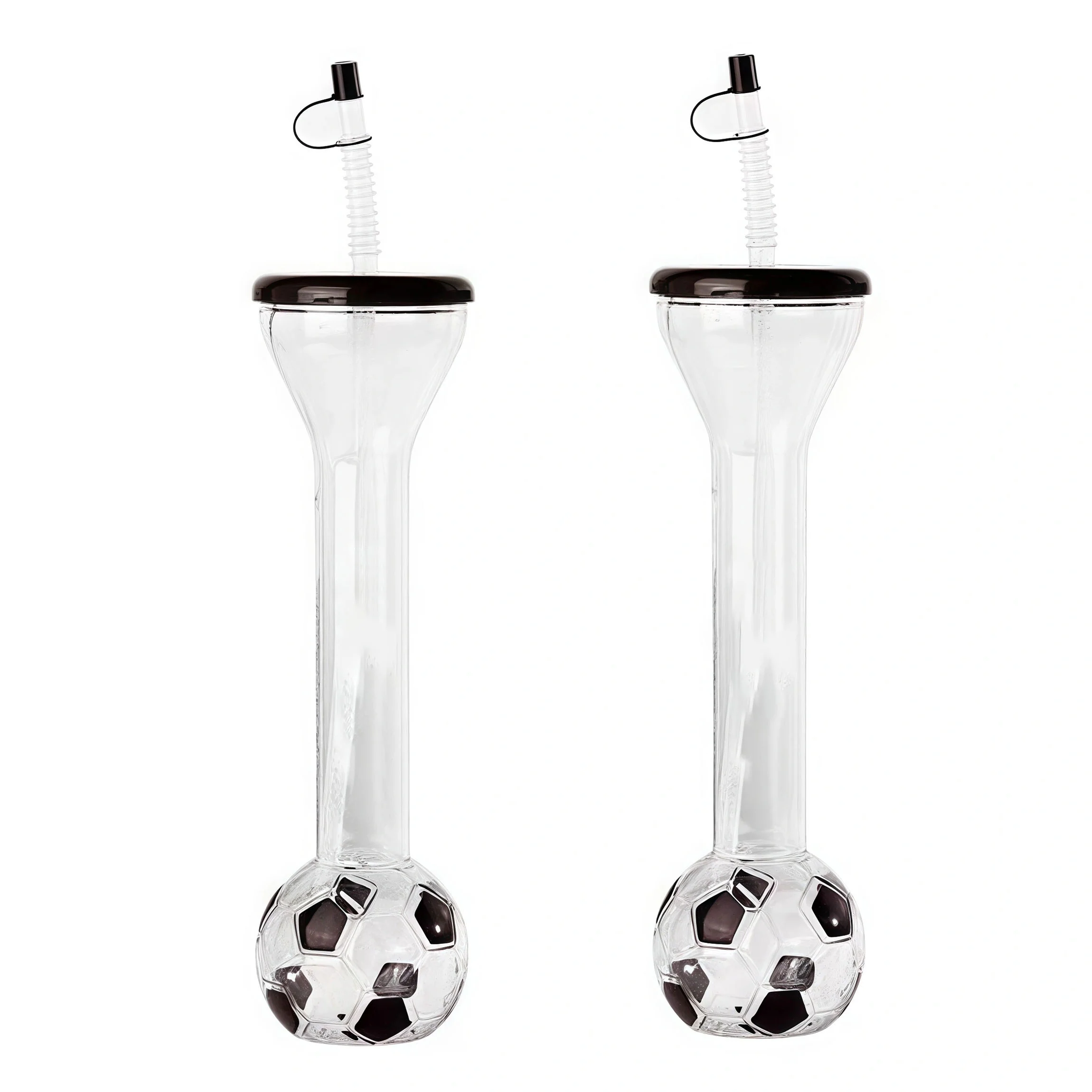 20oz Soccer Cup Creative Shape Plastic Straw Cup