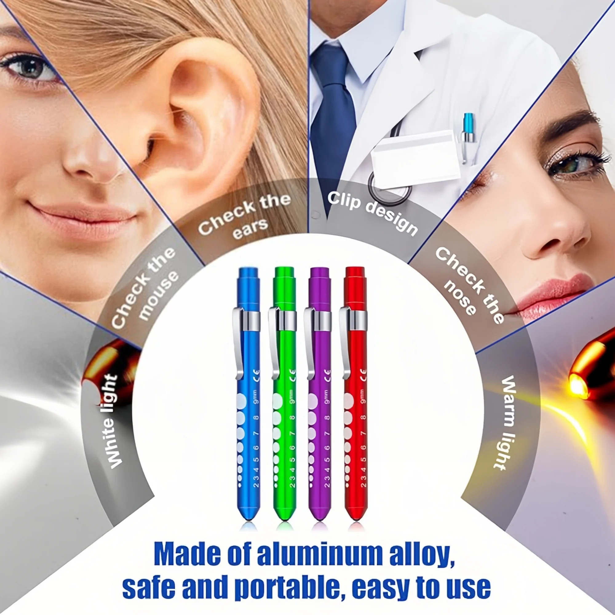LED Medical Pen Light with Pupil Gauge