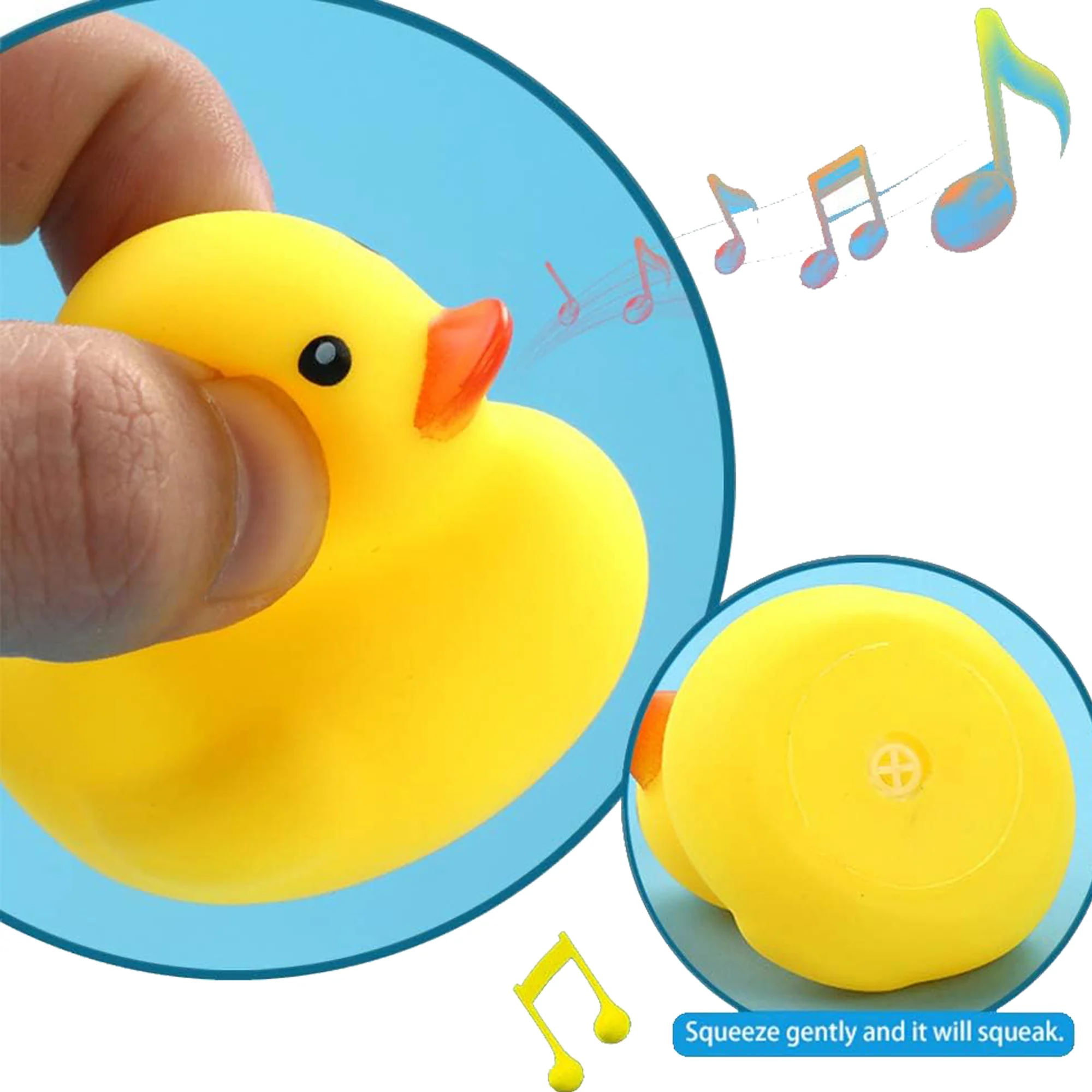 Children Bath Duck Toys Yellow Rubber Ducks Squeak