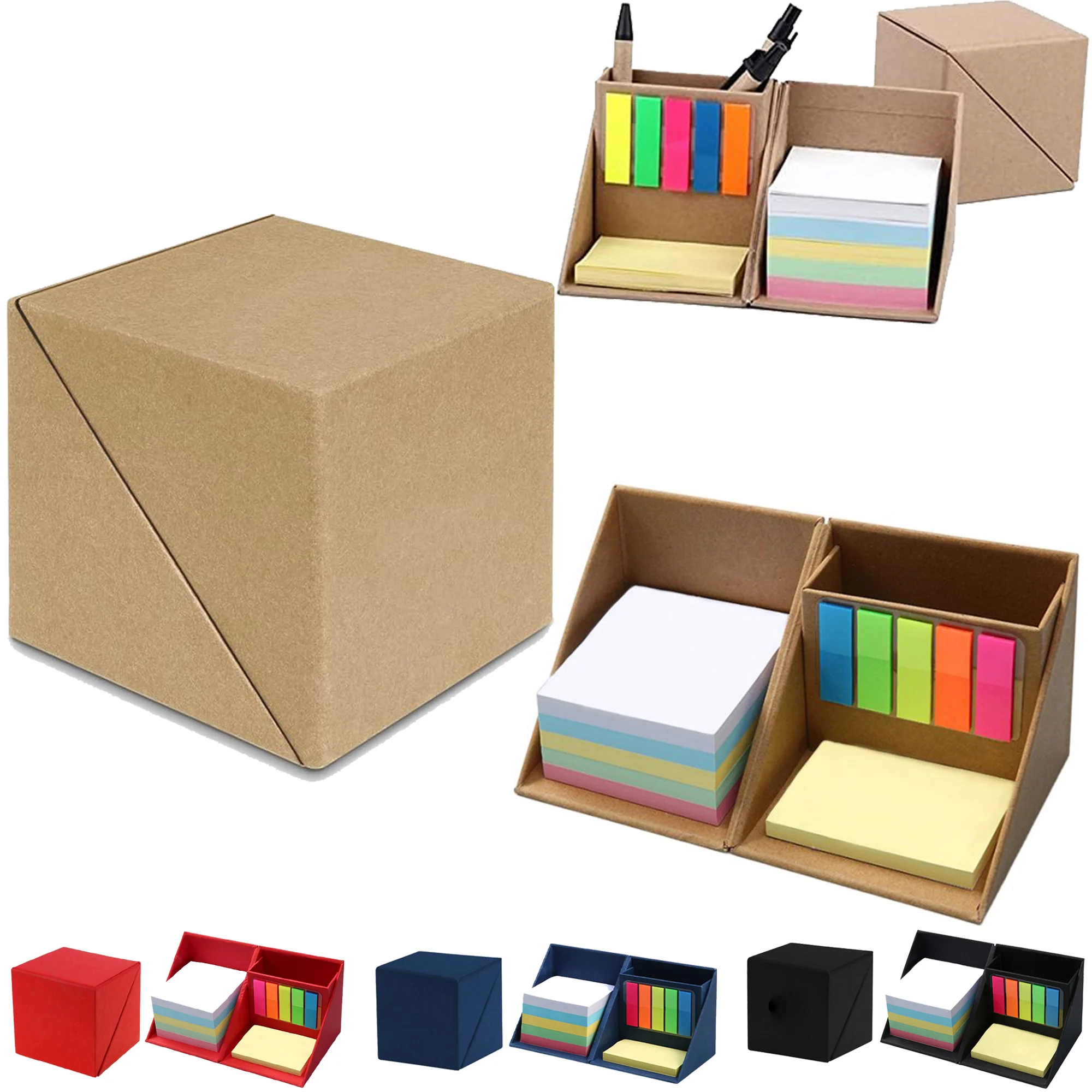Cube Foldable Pen Holder Sticky Notes