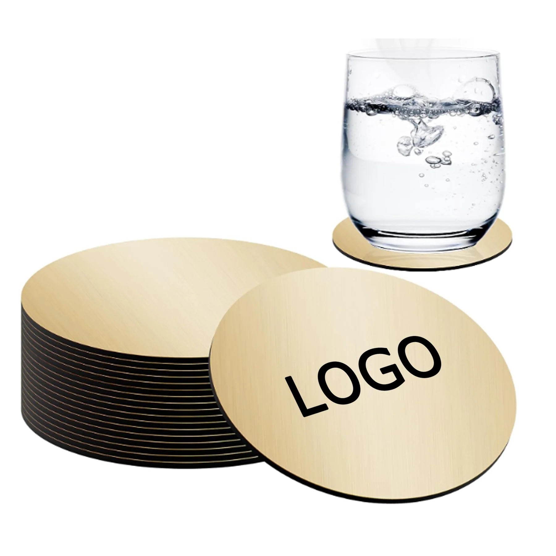 Stainless Steel Gold Coasters