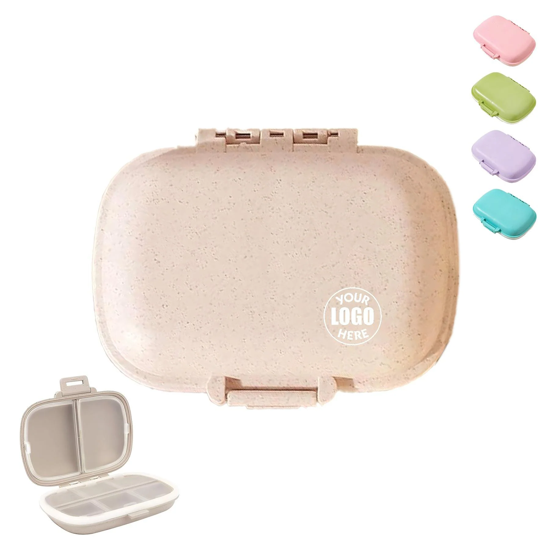 Wheat Pattern Travel Pill Storage Box