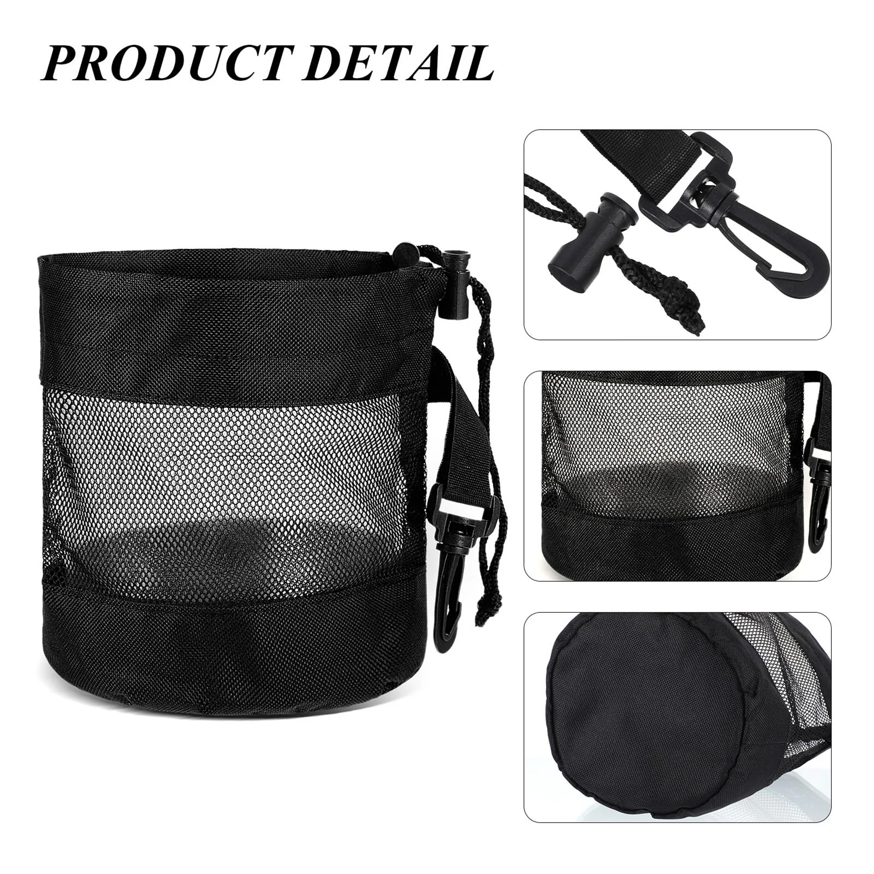 Nylon Mesh Golf Ball Bag With Drawstring Closure