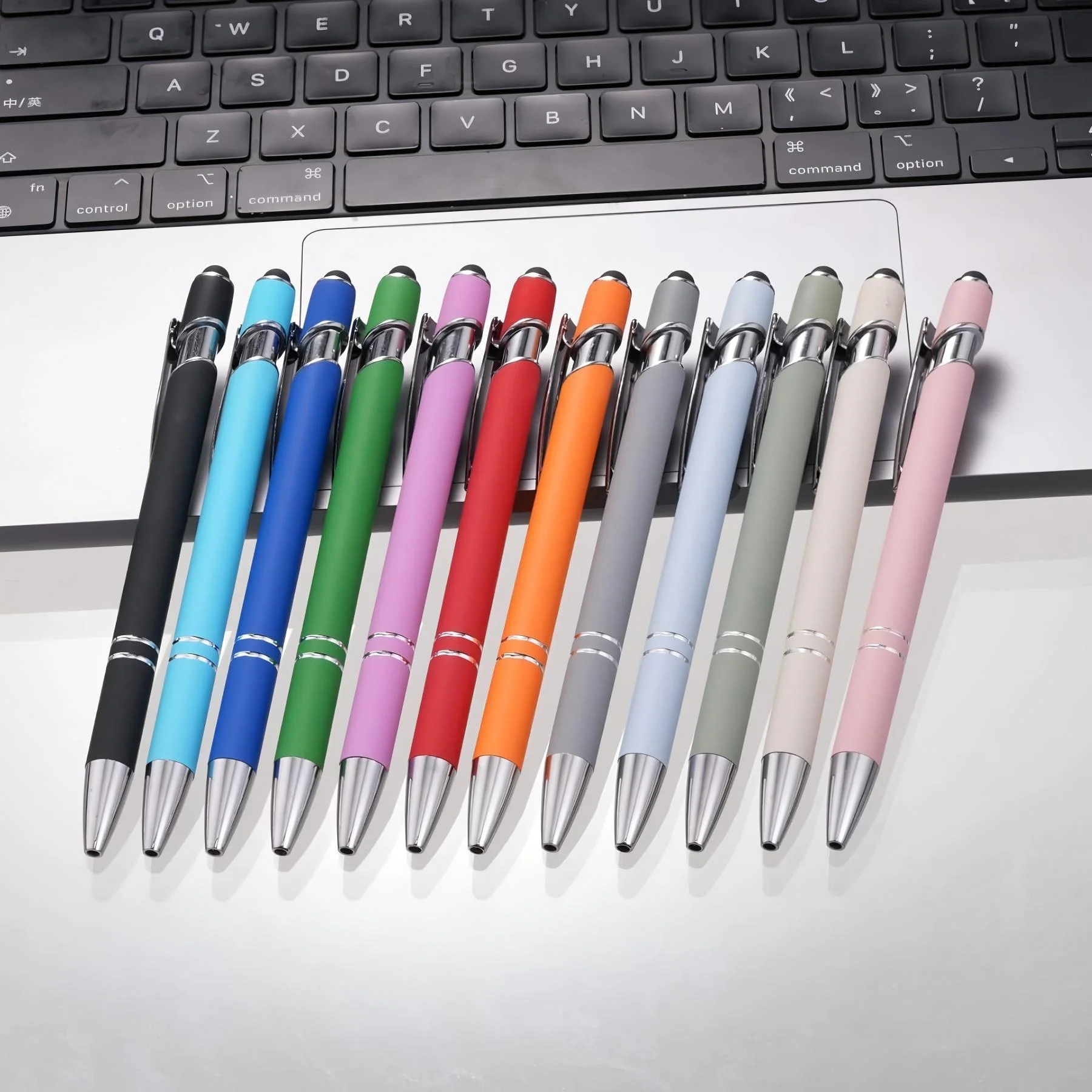 2 In 1 Aluminum Handle Touch Ballpoint Pen