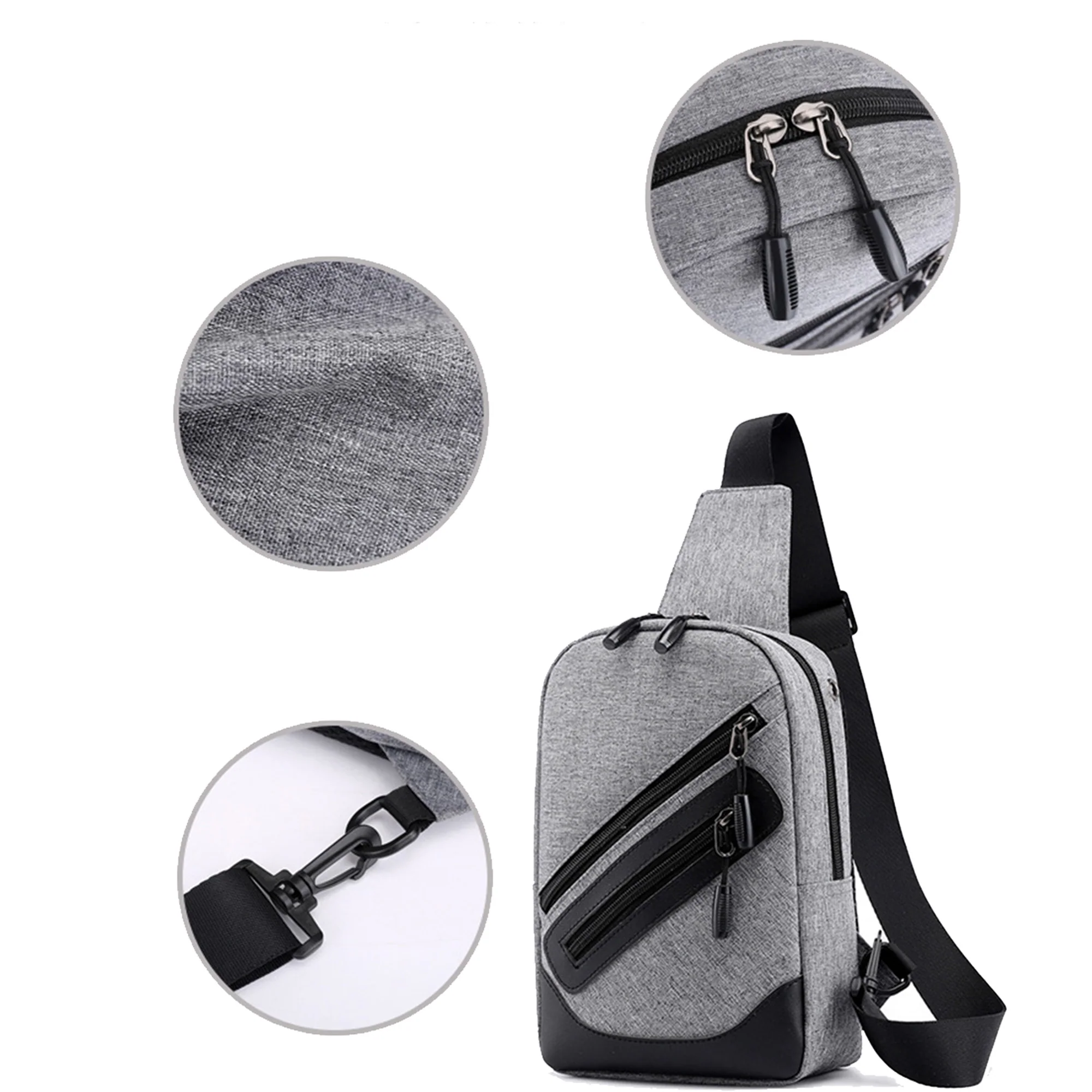 Crossbody Backpack Sling Bag With Earphone Jack