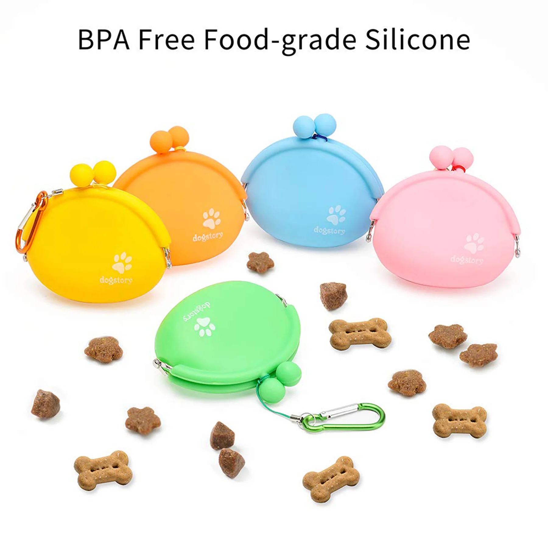 Fashion Portable Multi-Purpose Pet Silicone Snack Bag