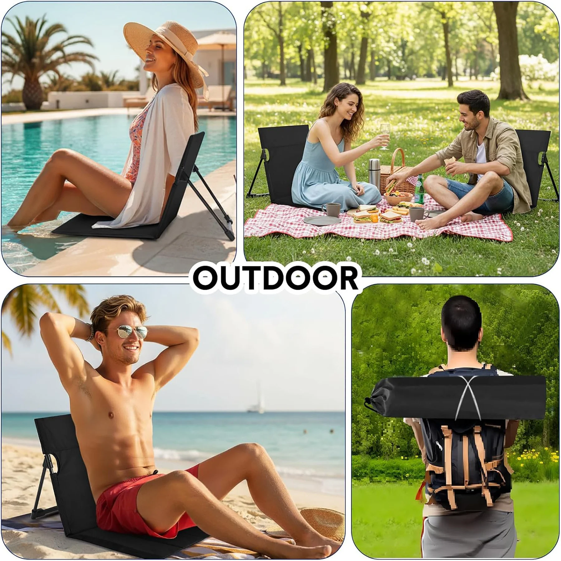 Foldable Backrest Chair