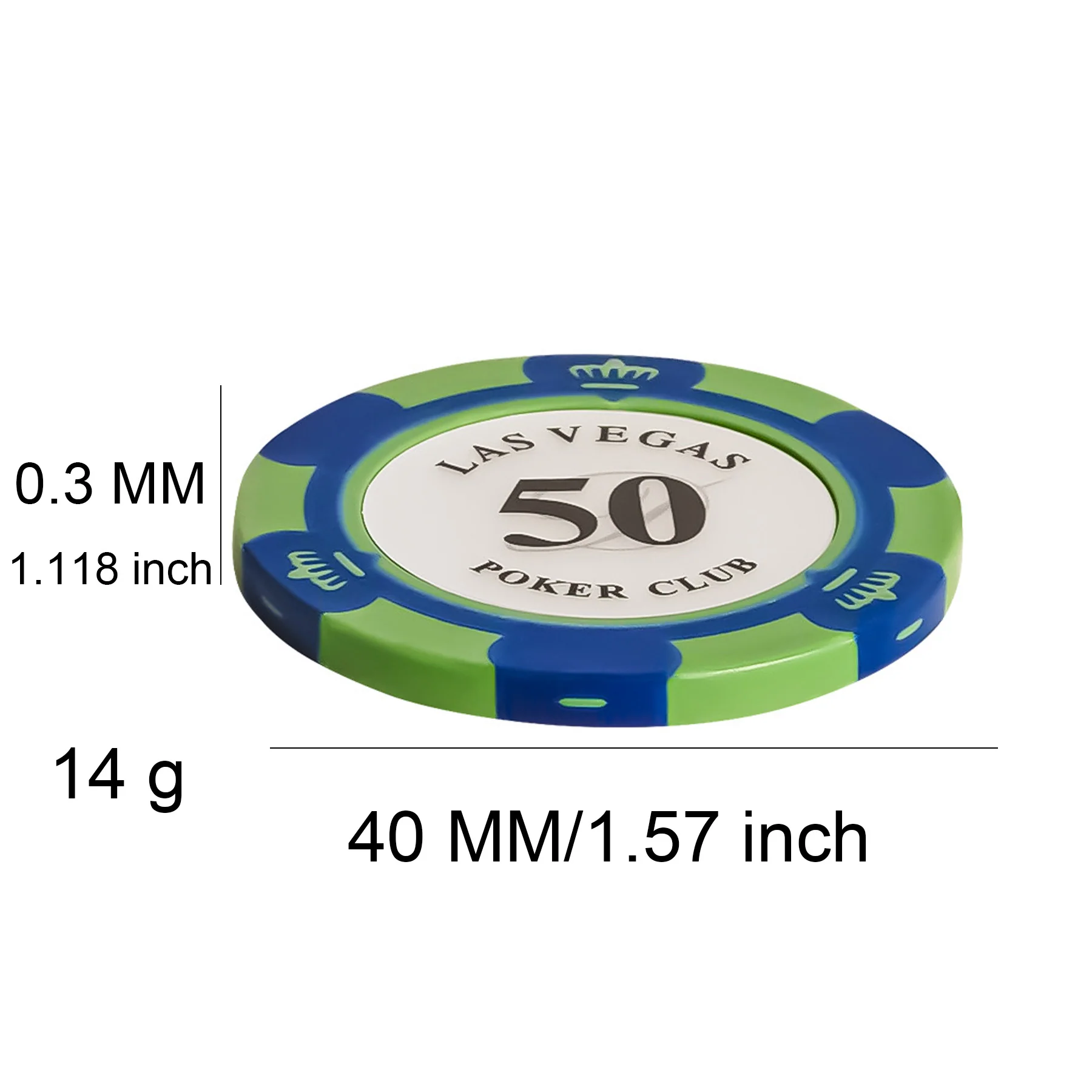 Crown Clay Poker Chips - Custom Logo for Casino