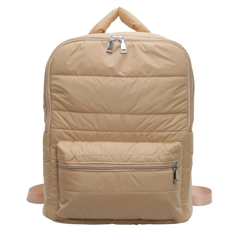 Puffer Quilted Backpack For Fall Casual Use