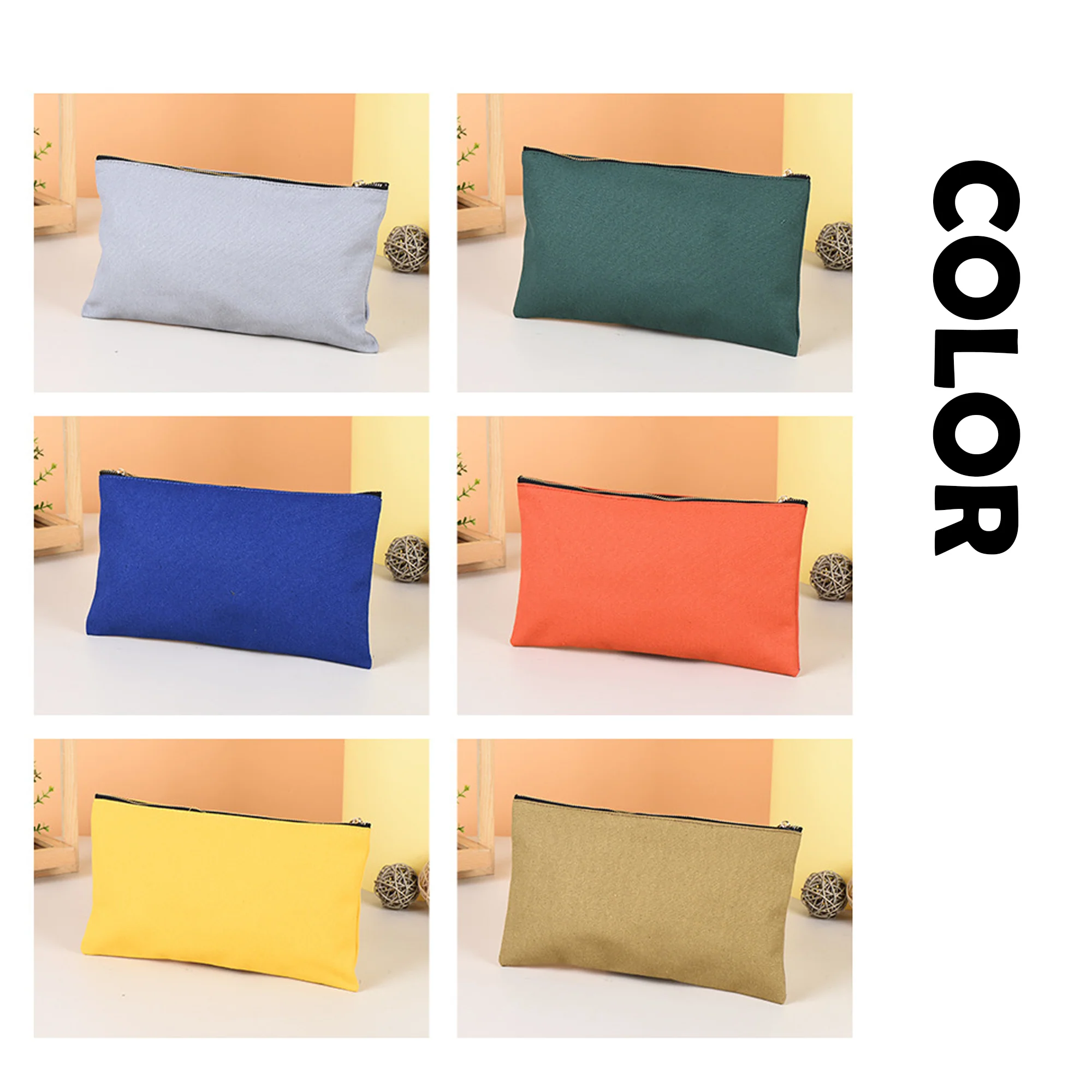 Metal Zipper Canvas Bag