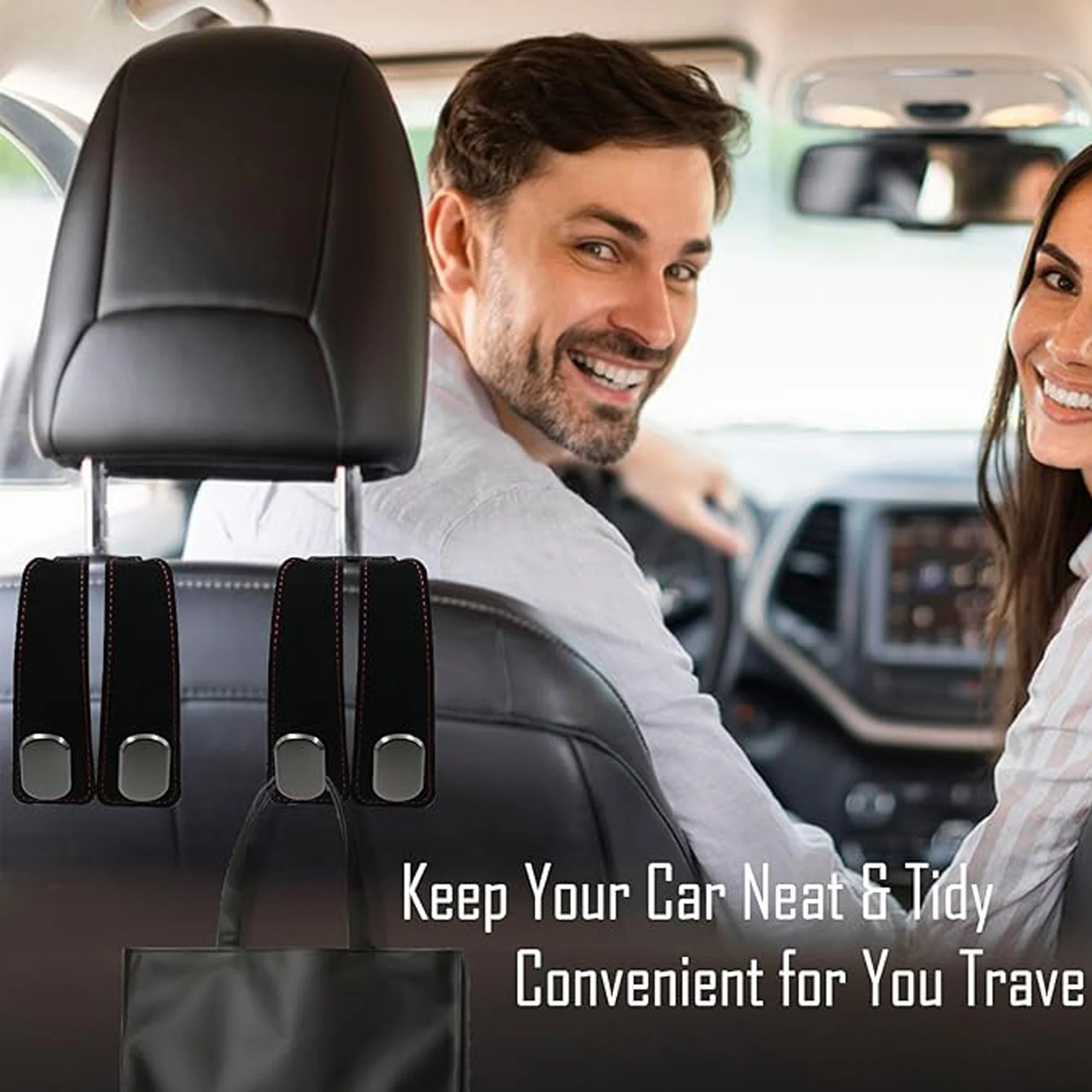 Car Seat Leather Hooks For Headrest