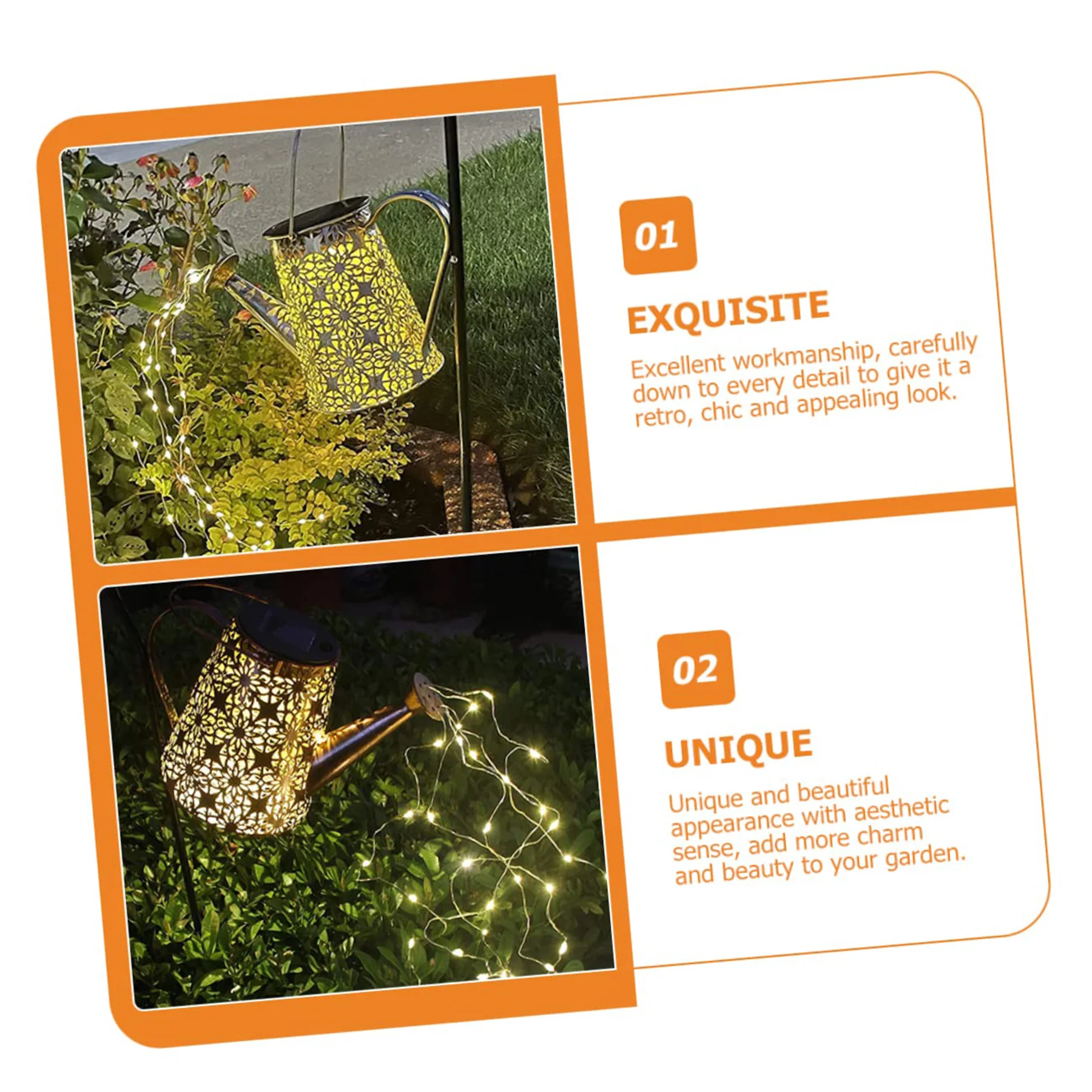 Garden Solar Led Decorative Kettle Lantern With Hooks