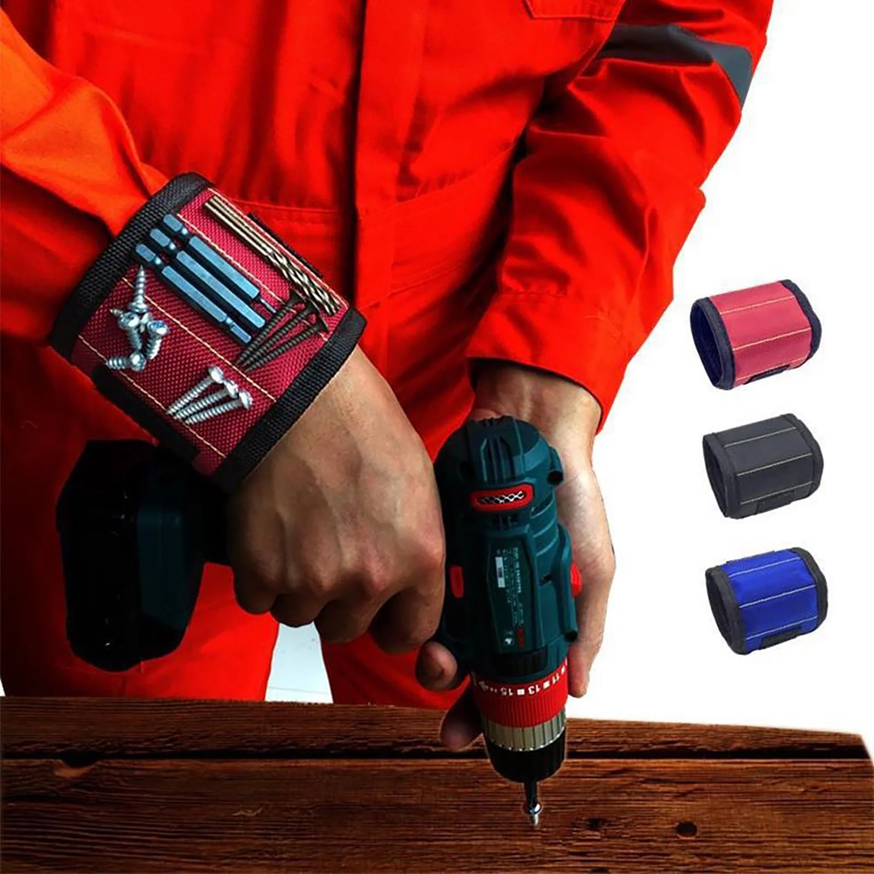 Magnetic Wristband W/6 Powerful Magnets For Holding Screws