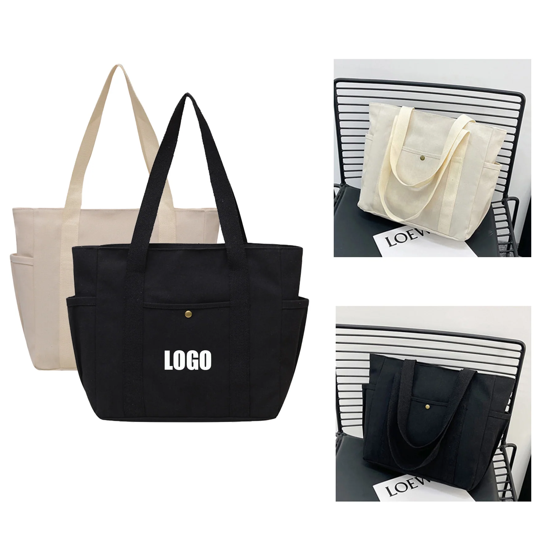 Large Capacity Canvas Tote Bag