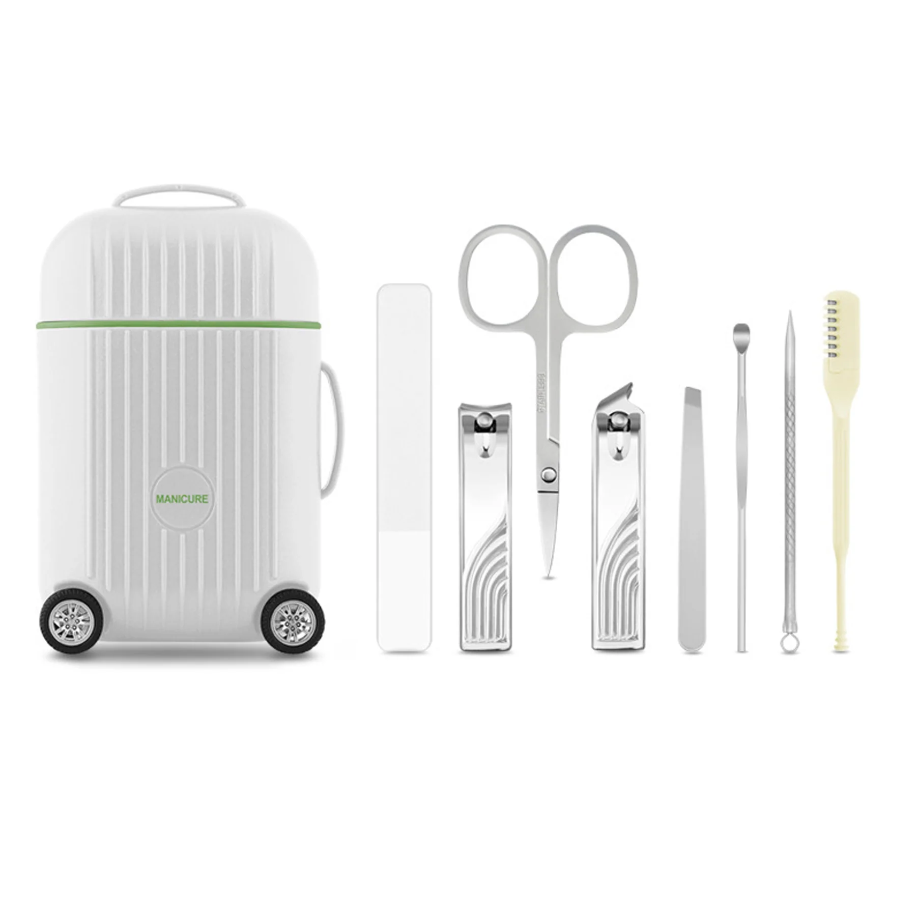 Mini Travel Nail Care Kit with 8-Piece Grooming Set