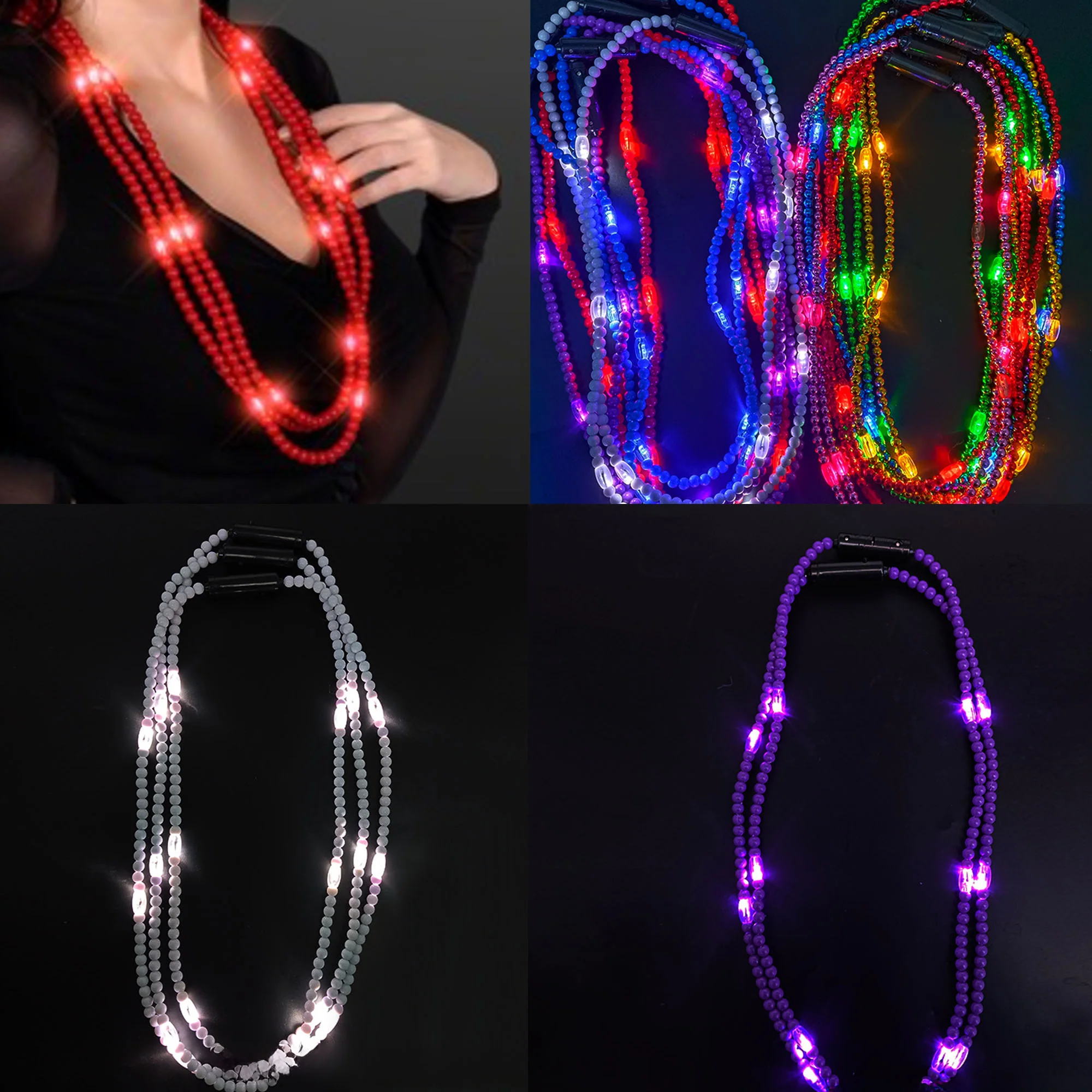 Light Up Led Mardi Gras Beads