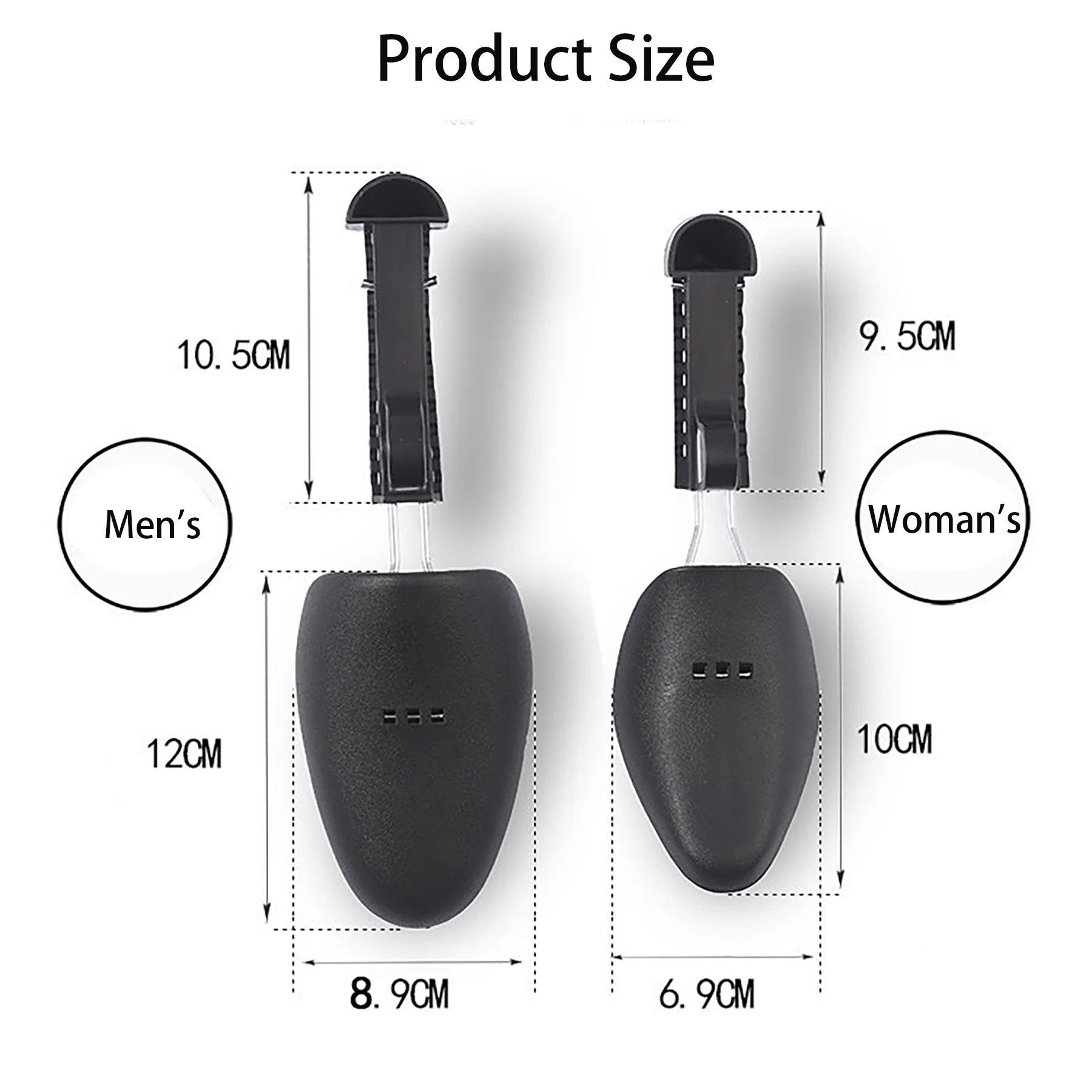 A Pair Adjustable Plastic Shoe Tree Stretcher Shoe Expander