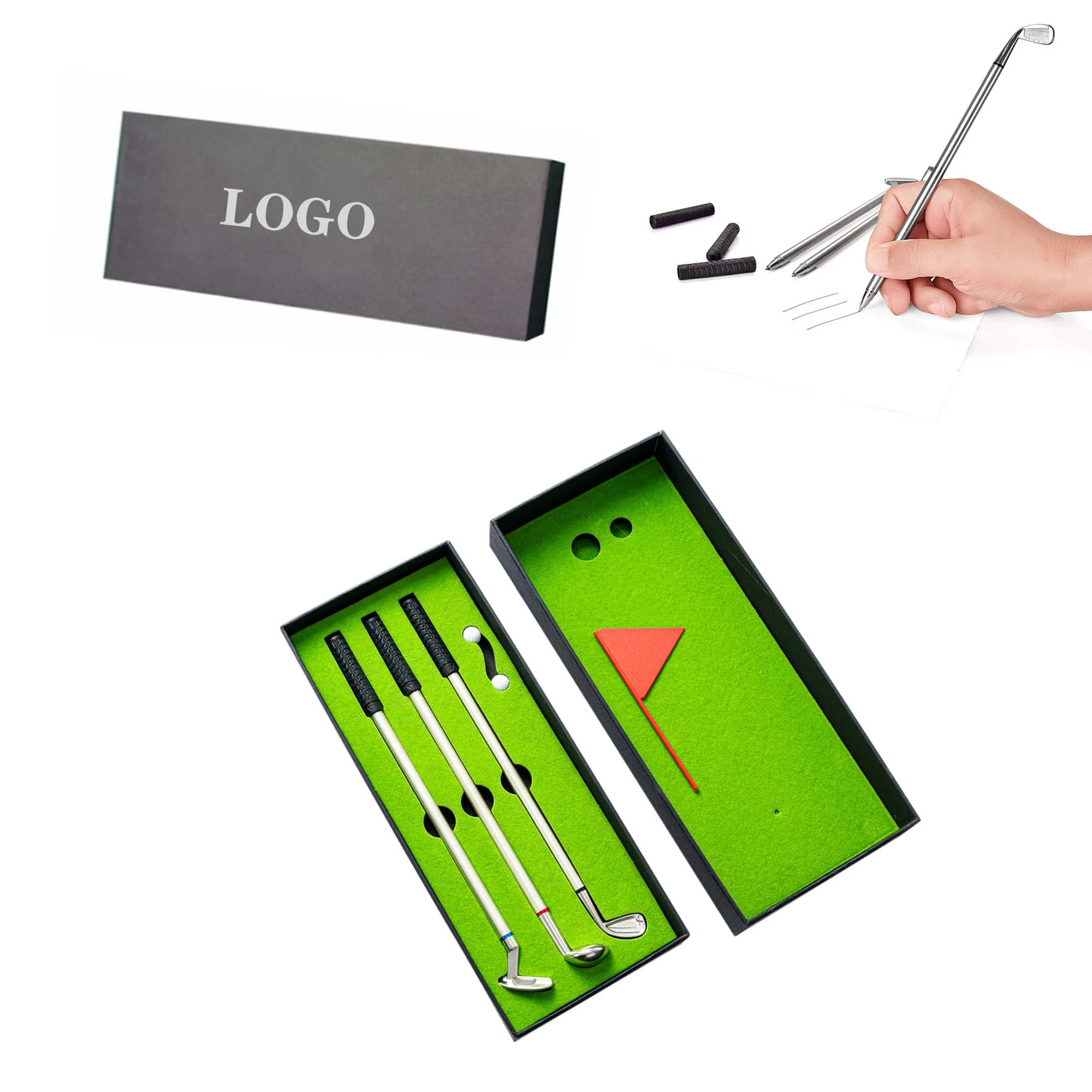 Desktop Golf Ballpoint Pen Set