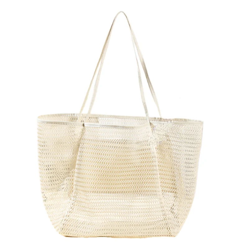 Knitted Shoulder Mesh Tote Bag