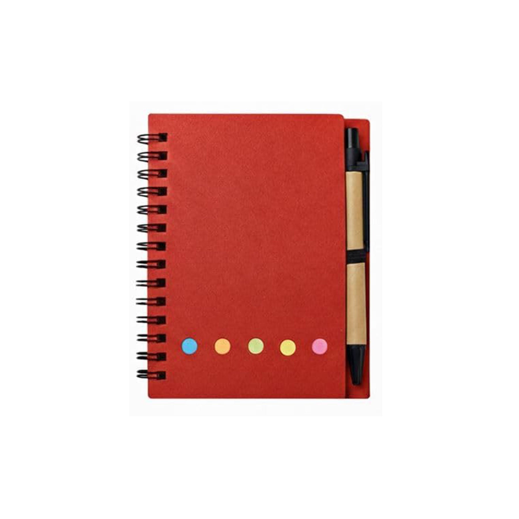 Spiral-Bound Pocket Notebook With Pen Holder