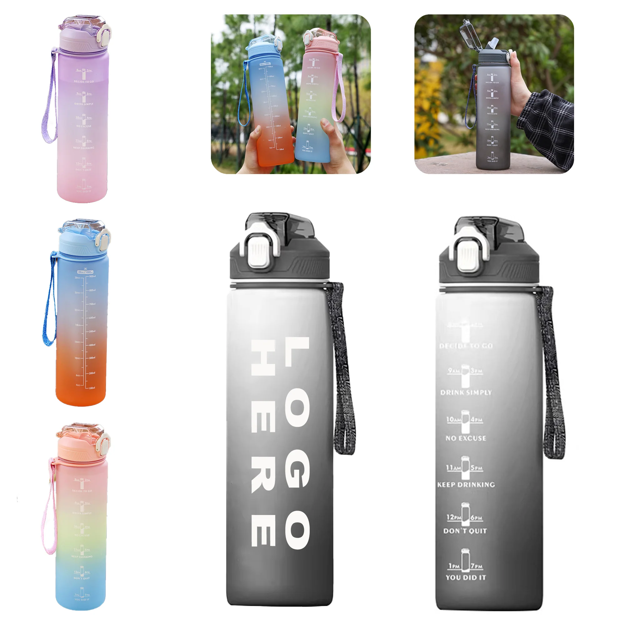 32oz Motivational Water Bottles