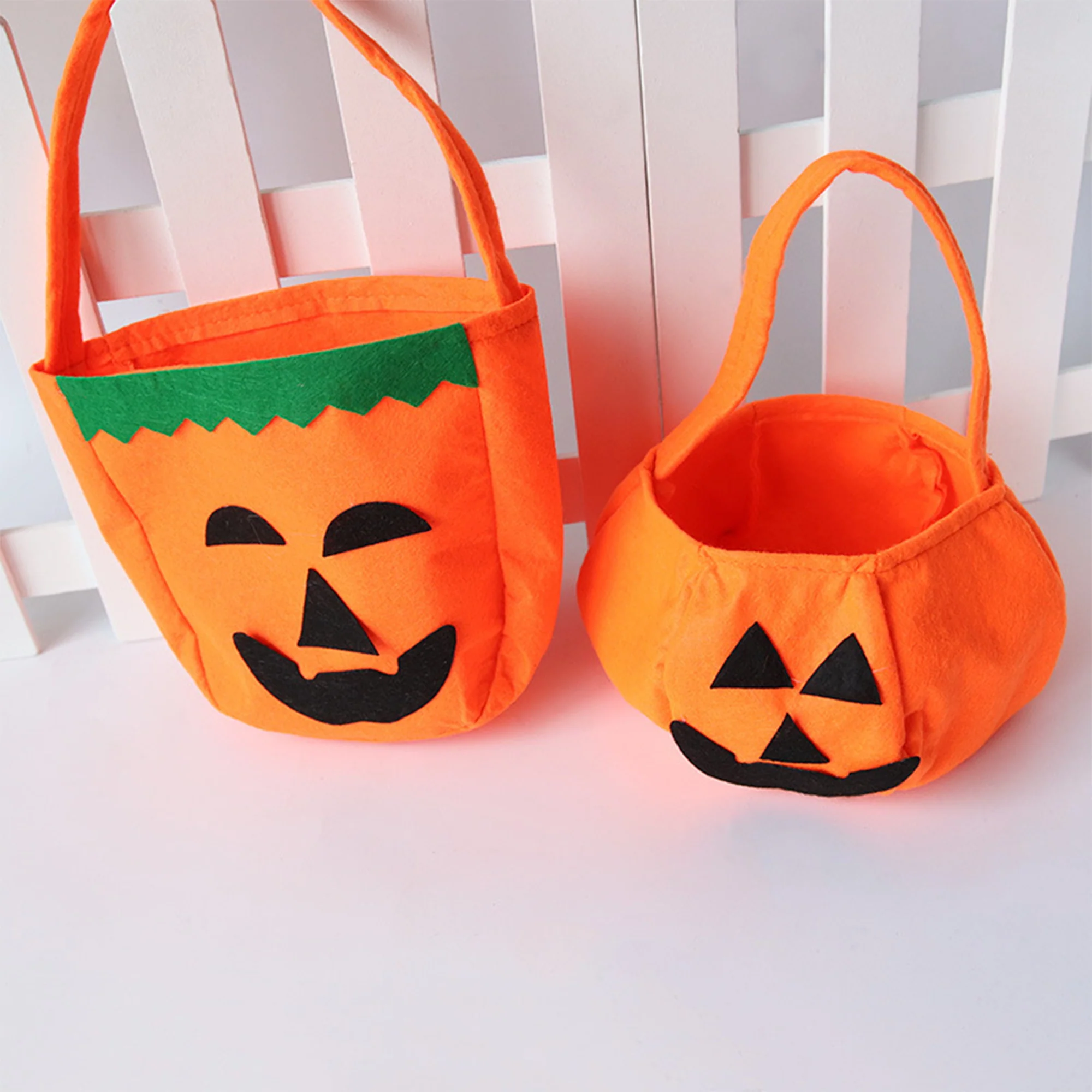 Pumpkin-Shaped Halloween Candy Bag