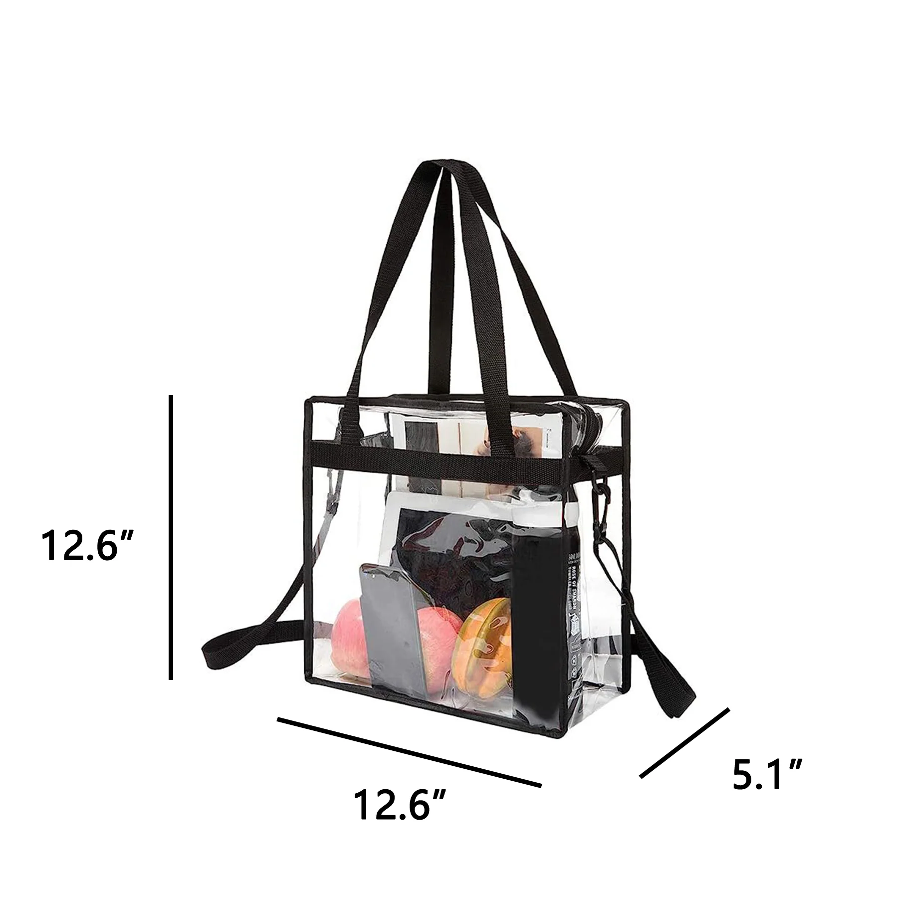 Large Transparent Totes With Zippers