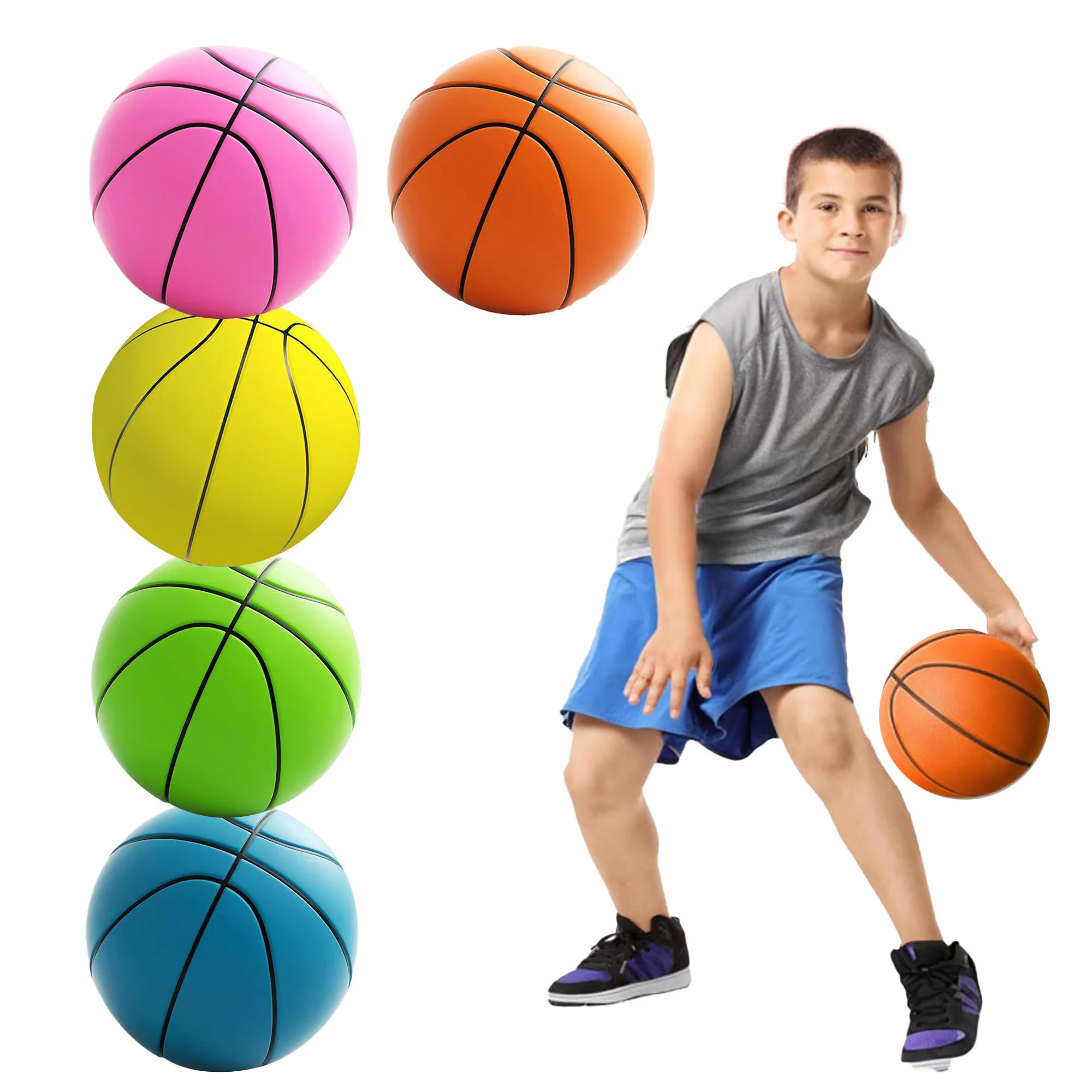 8.3'' Silent Basketball Shaped PU Foam Ball
