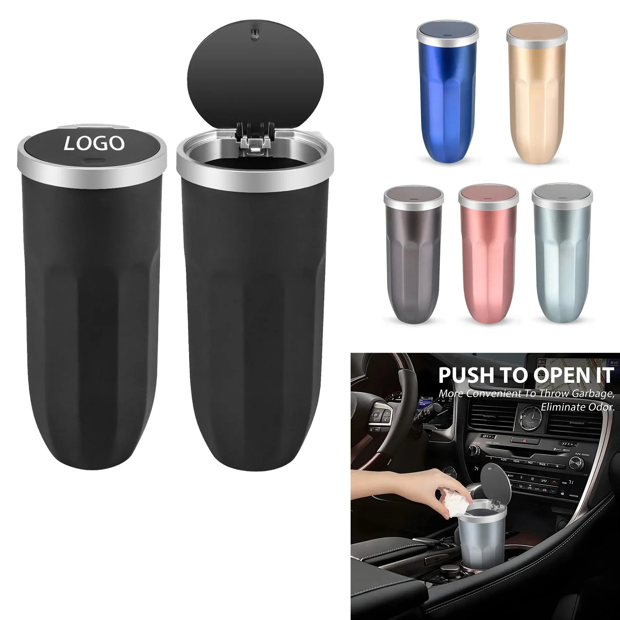 Car Cup Holder Trash Can