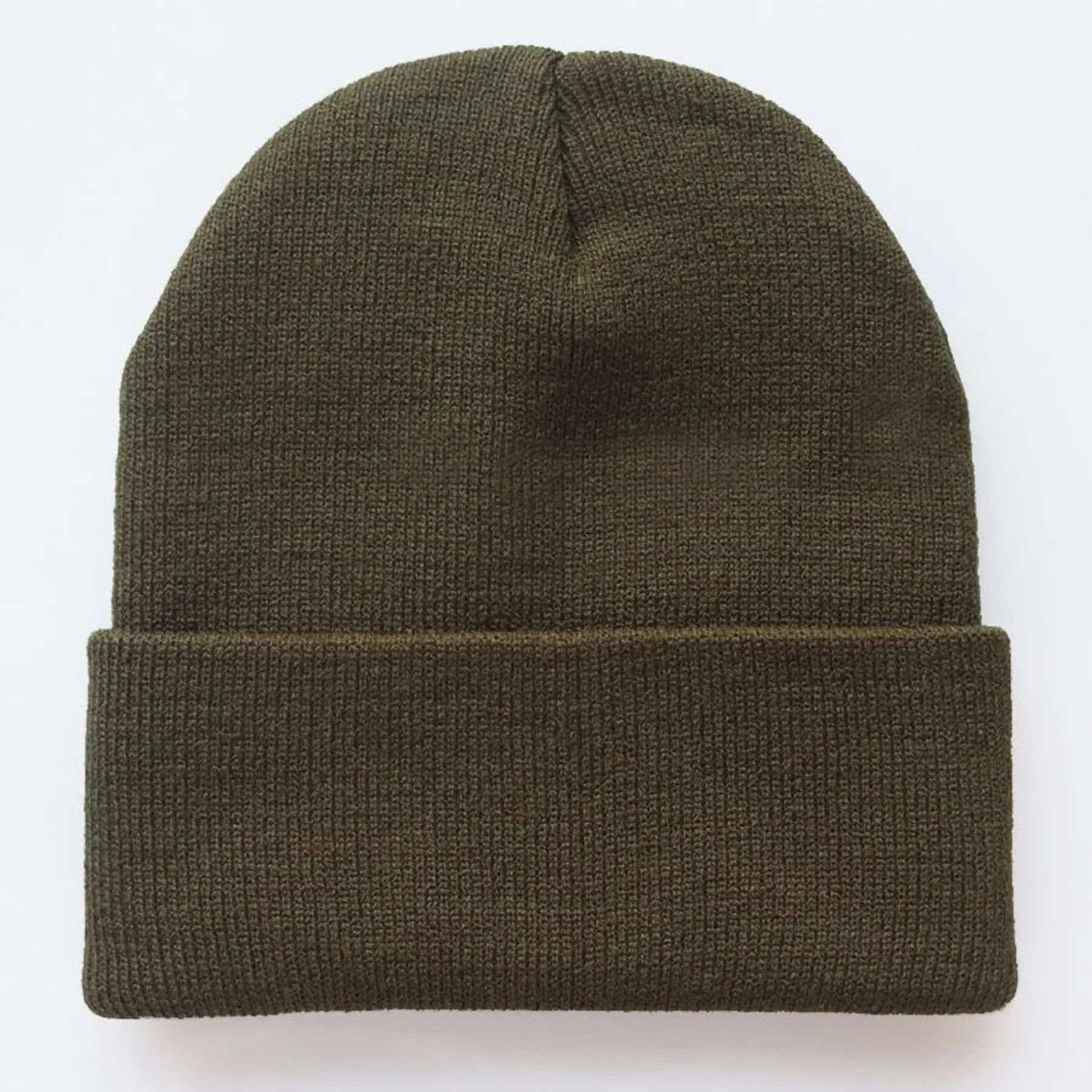 Cuffed Knit Beanie with Patch