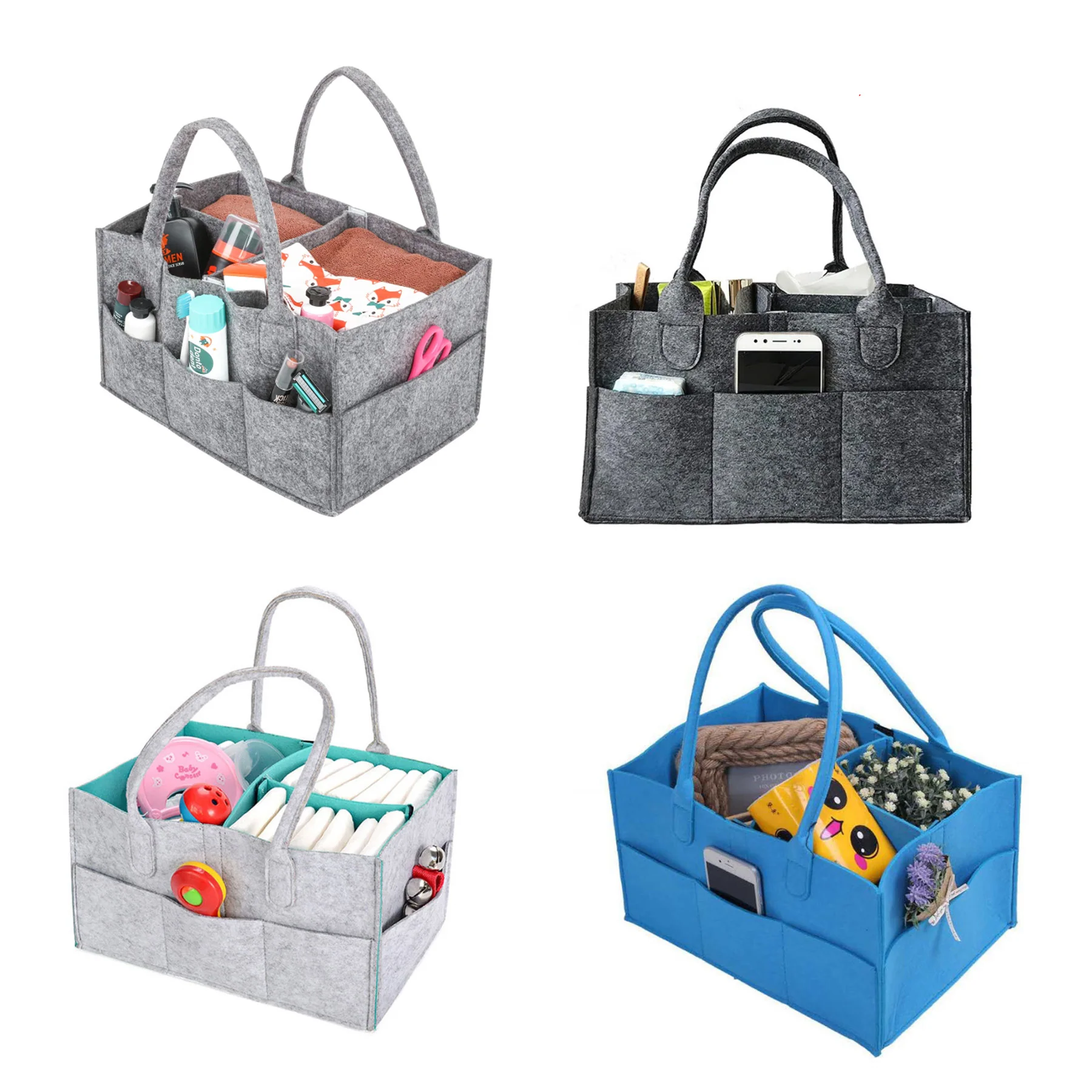 Baby Diaper Caddy Organizer with Handle