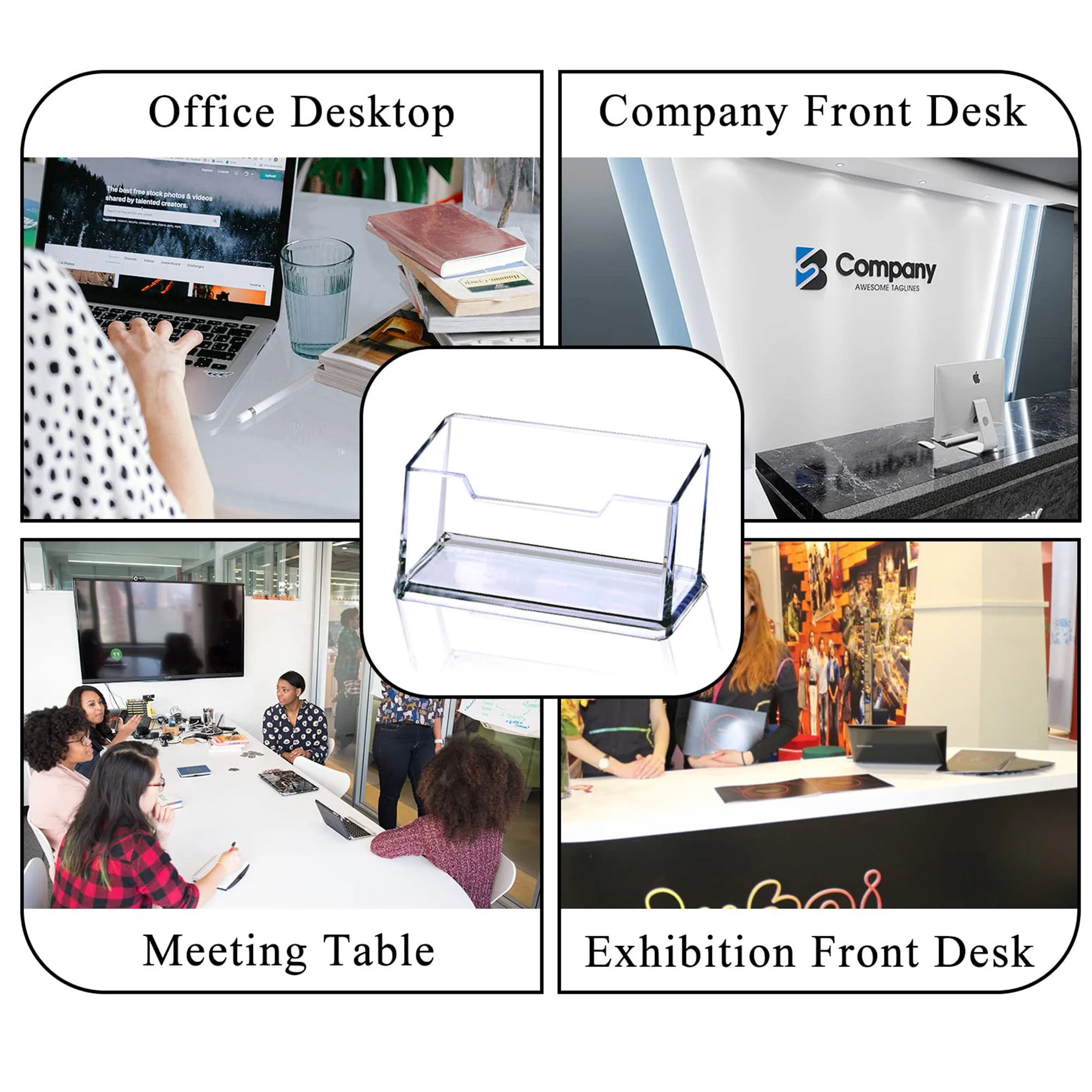 Lightweight Acrylic Business Card Holder For Desk