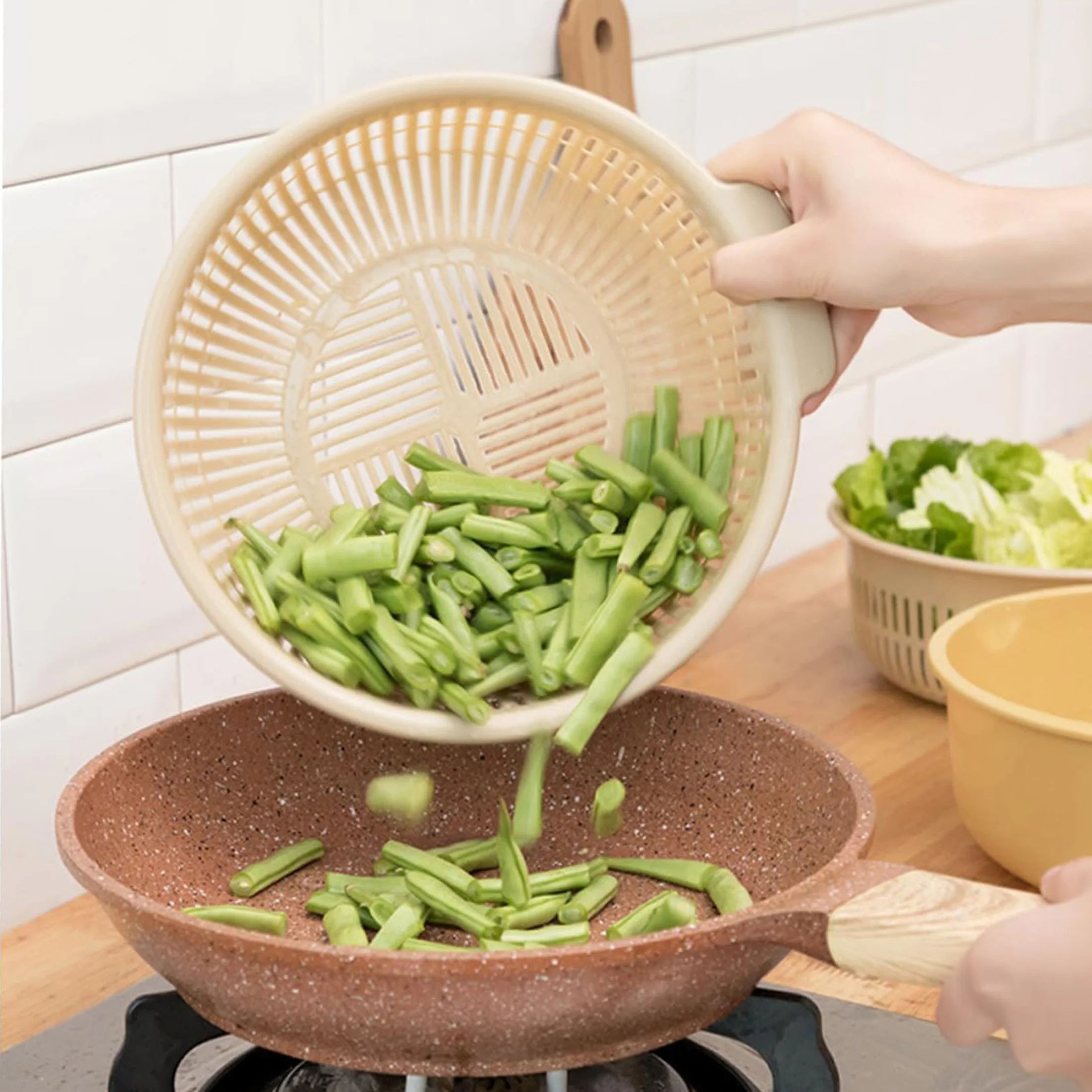 Kitchen Double-Layer Drain Basket