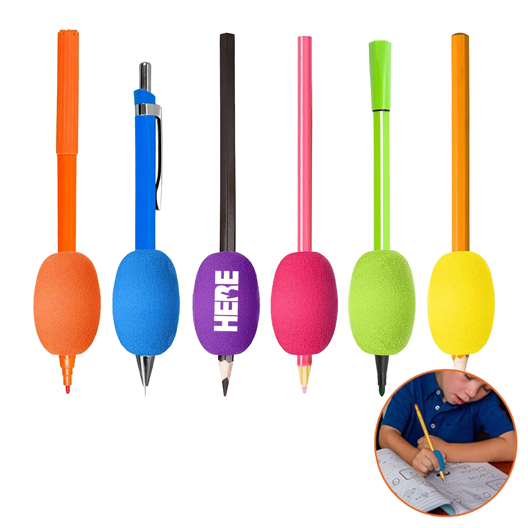 Kids' Sponge Writing Support Pen-Pencil Grips