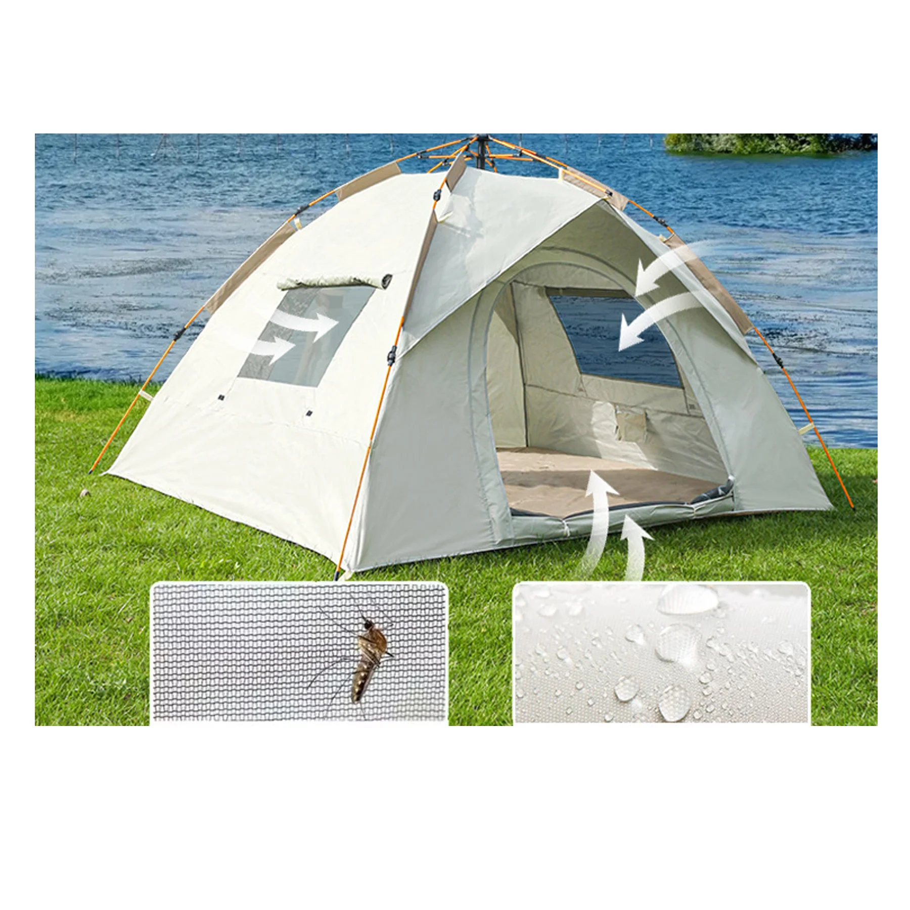 Camping Tent With Moisture-Proof Pad